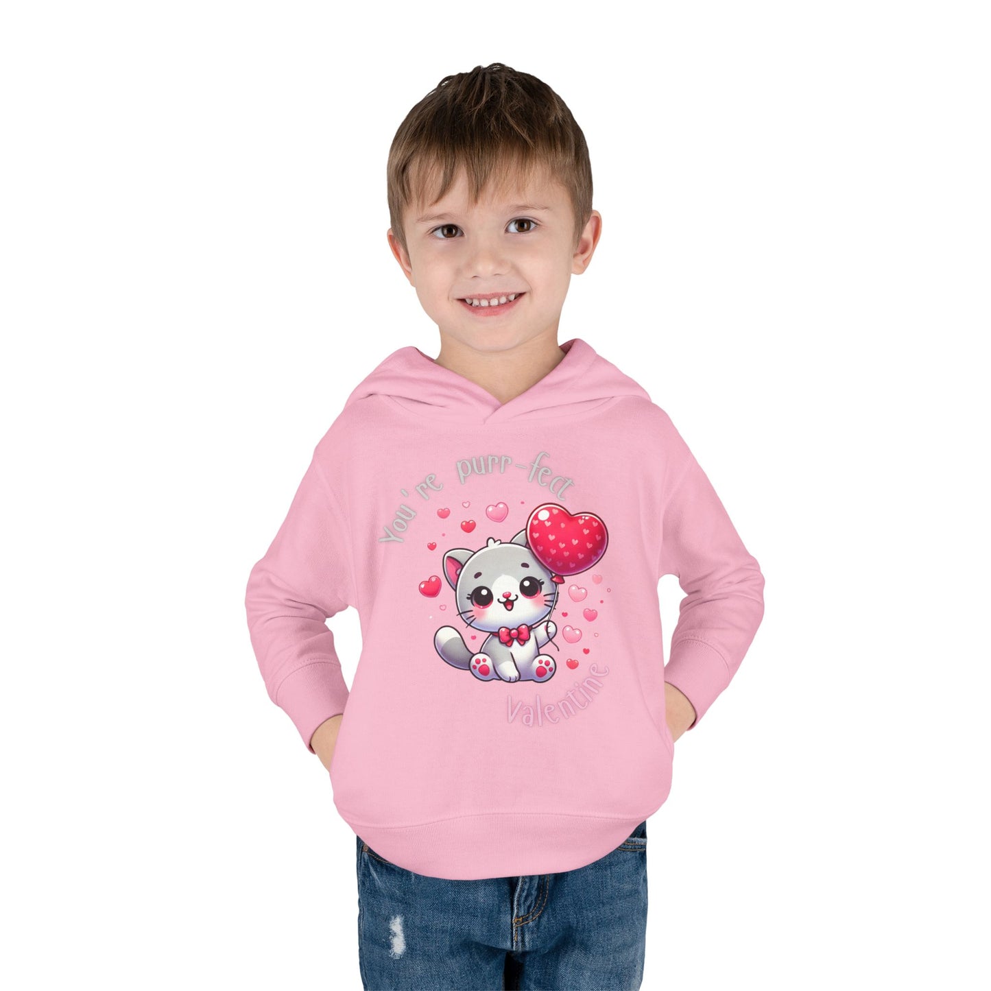 "You're Purr-fect, Valentine" Toddler Hoodie