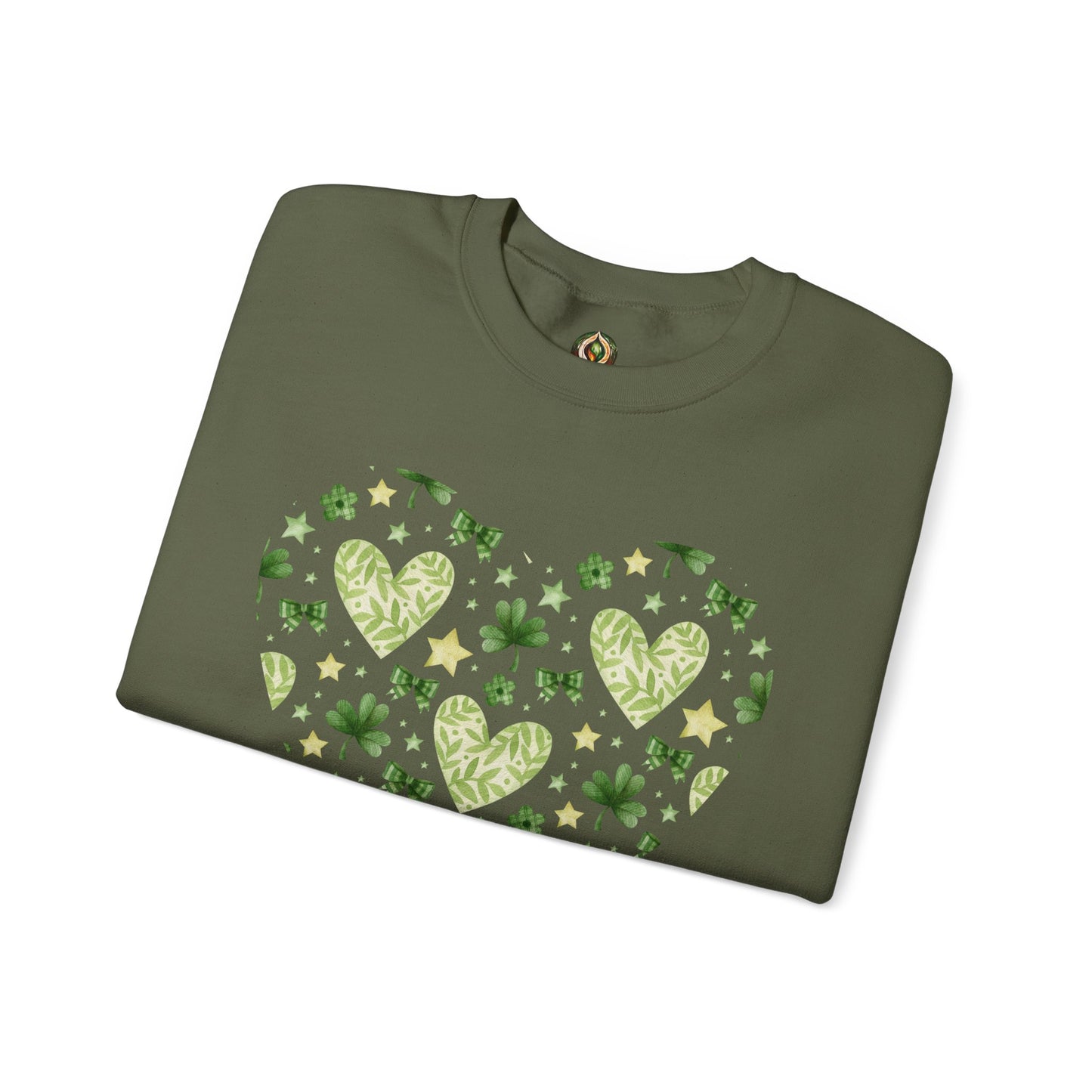 Lucky in Love 🍀💚 St. Patrick’s Day Heart Crewneck Sweatshirt