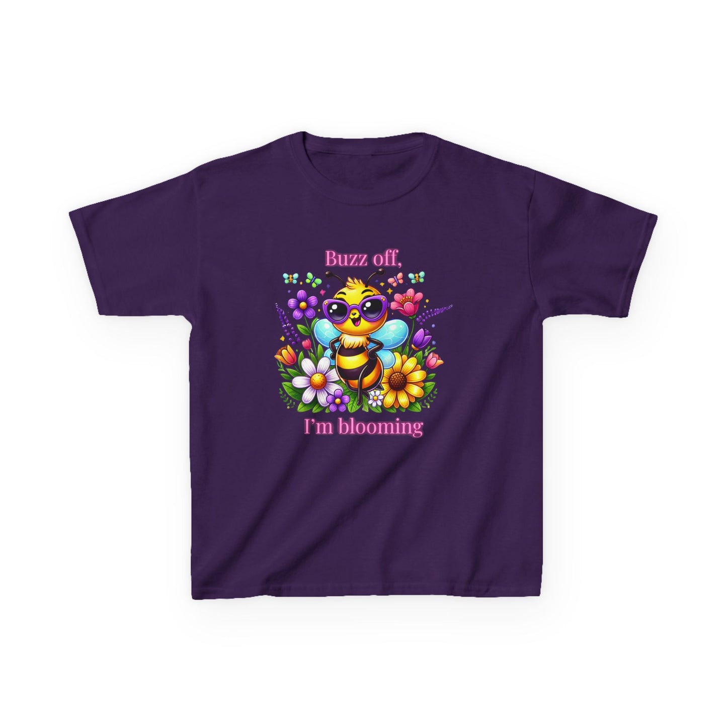 Buzz Off, I’m Blooming–Youth Tee (Night Bloom Edition)