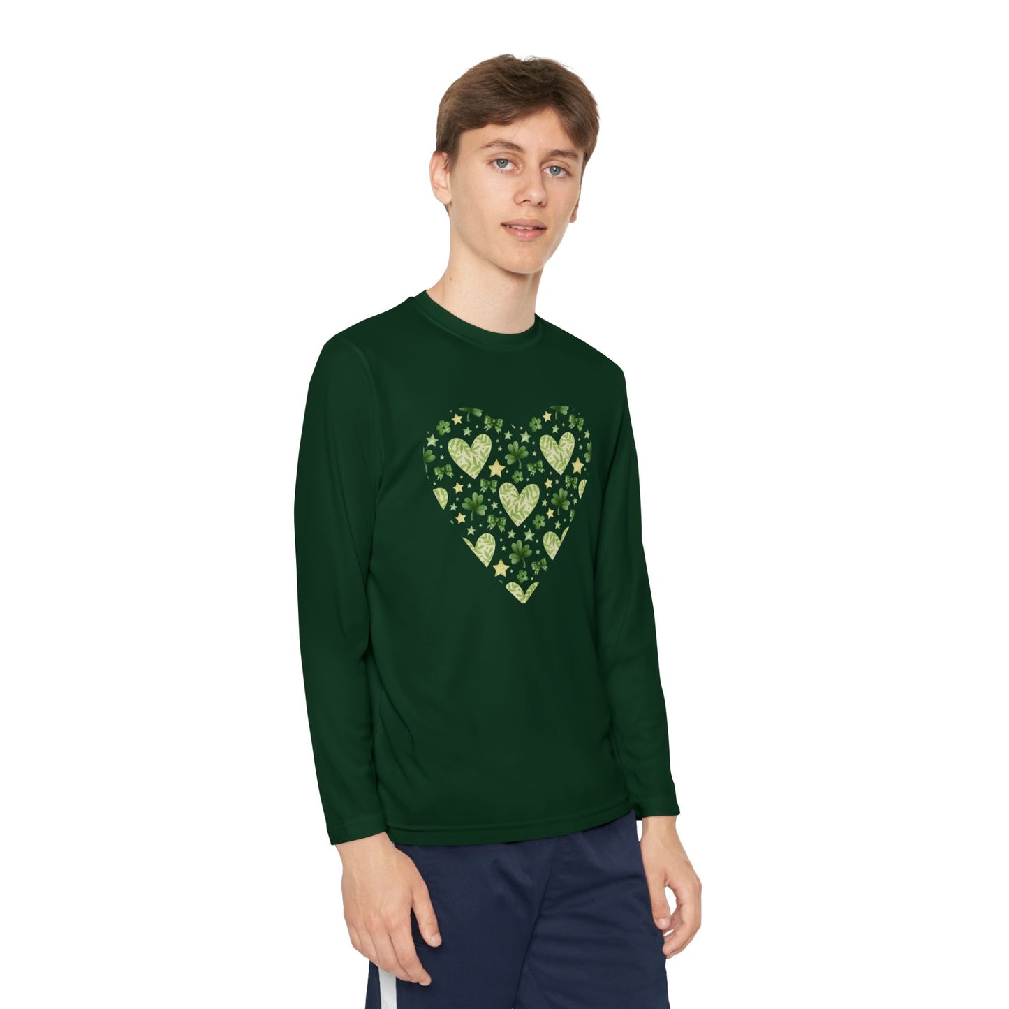 Lucky in Love ๐ Youth Long Sleeve Performance Tee