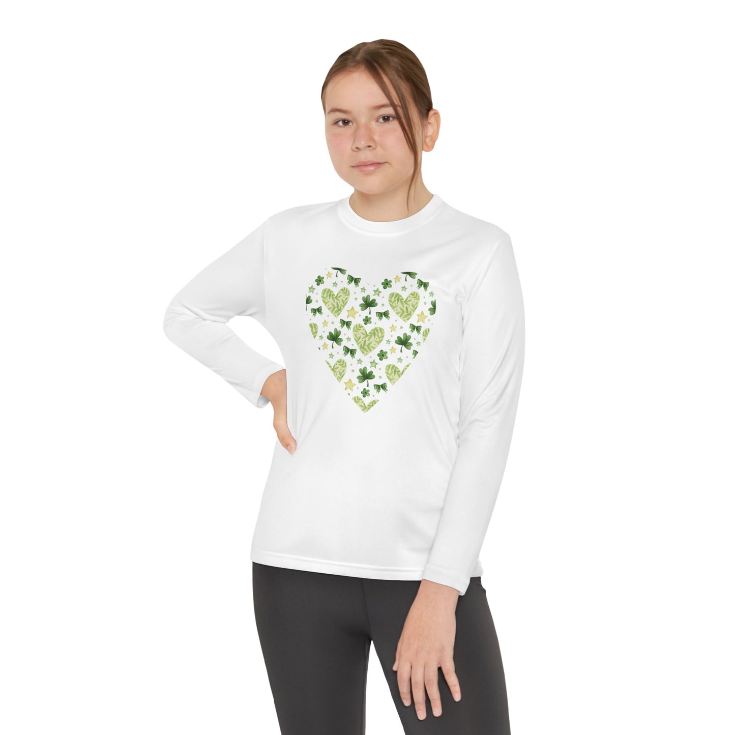 Lucky in Love ๐ Youth Long Sleeve Performance Tee