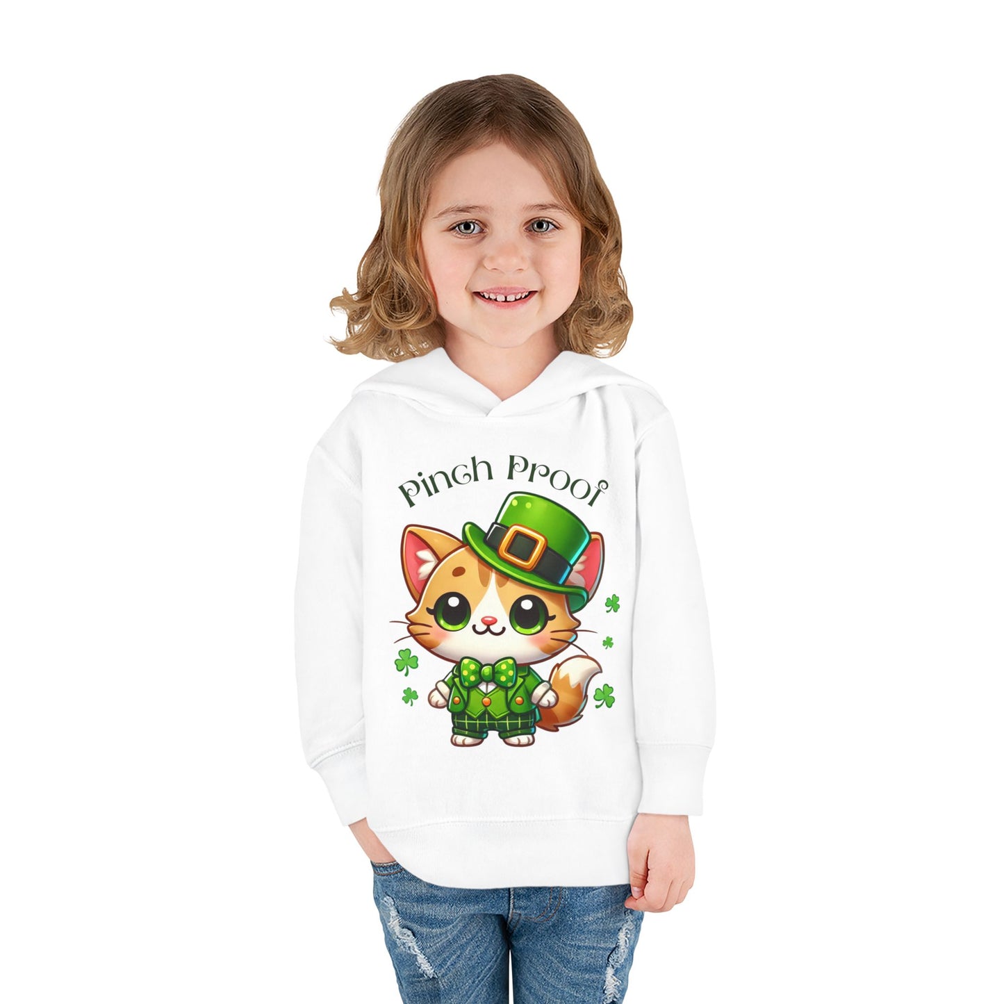Pinch Proof Toddler Hoodie – St. Patrick’s Day Lucky Cat 🍀😺
