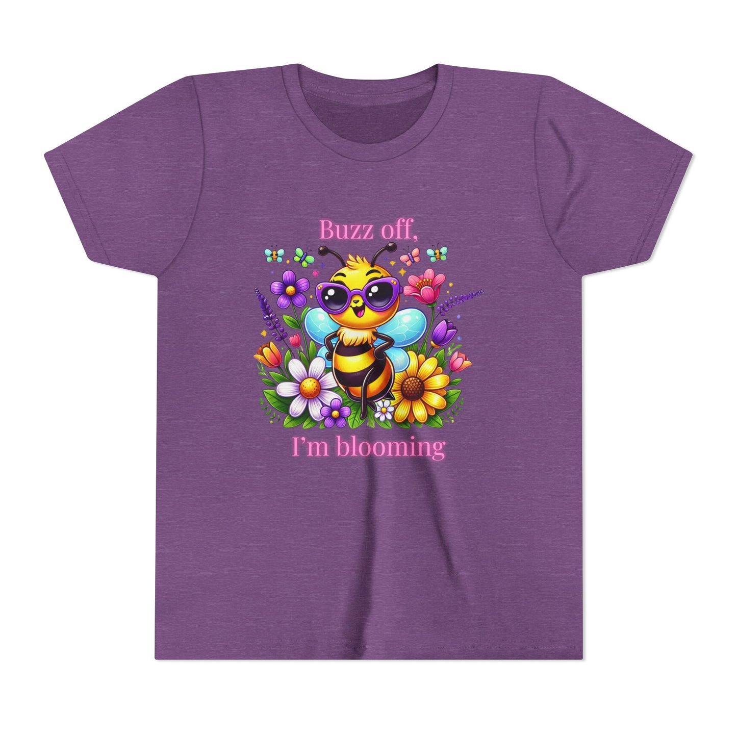 Buzz Off, I’m Blooming–Youth Short Sleeve Tee