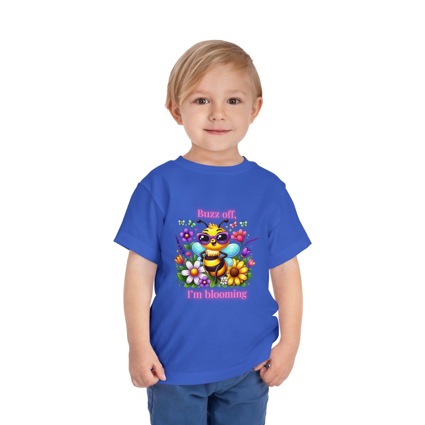 Buzz Off, I’m Blooming–Toddler Short Sleeve Tee
