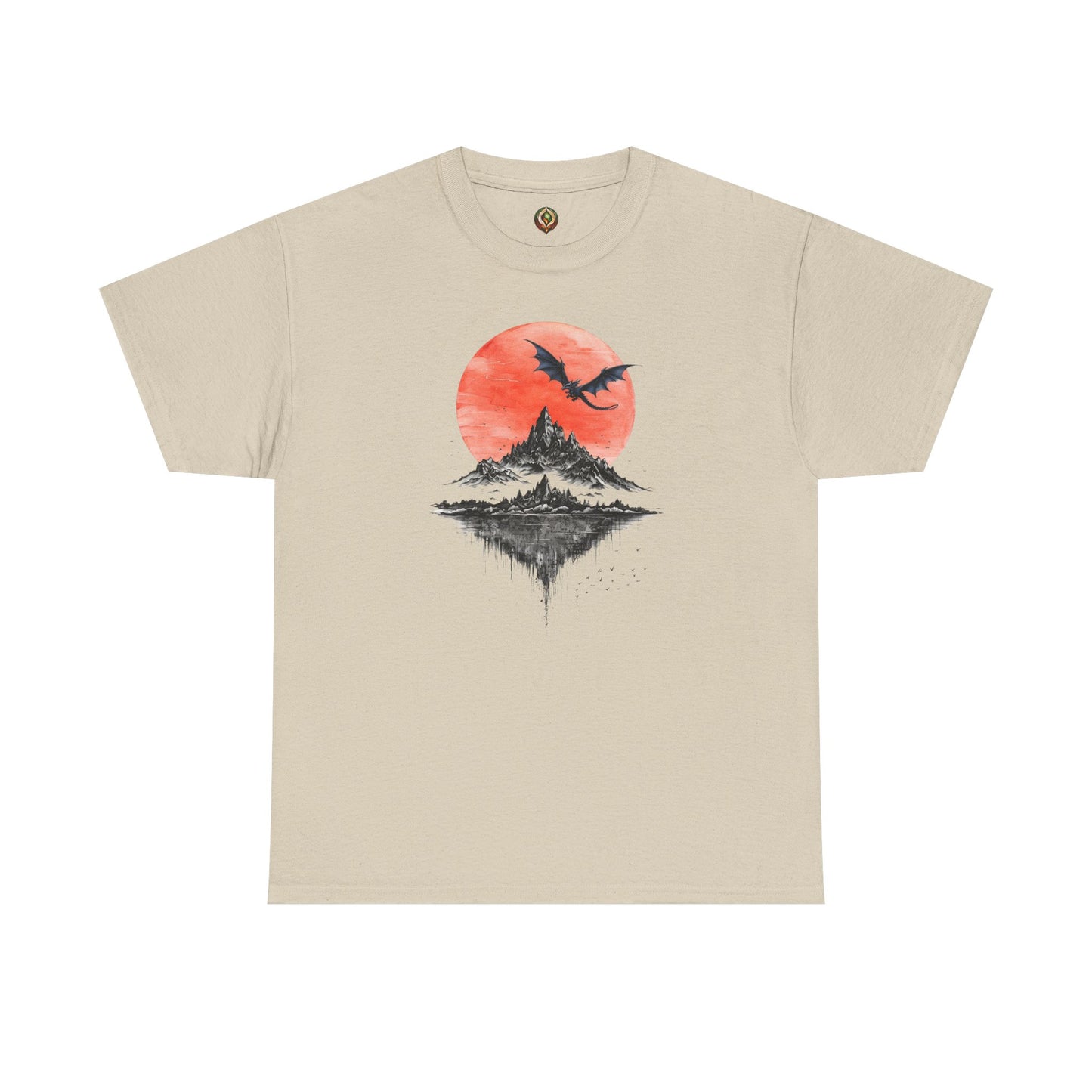 Rising Shadows 🌙 Dragon & Mountain Graphic Unisex Tee