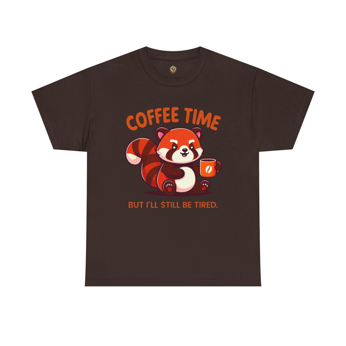 Coffee Time Red Panda Unisex T-Shirt β Cozy, Caffeinated, & Still Tired