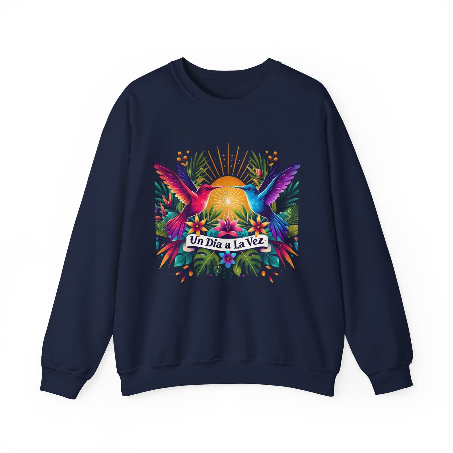 "Un Día a La Vez" Tropical Sunrise Crewneck Sweatshirt