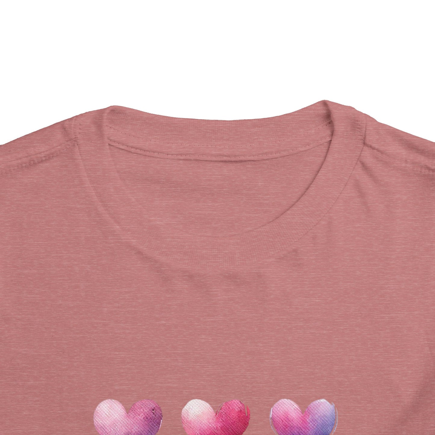 "Blush of Love" Watercolor Heart Toddler Tee