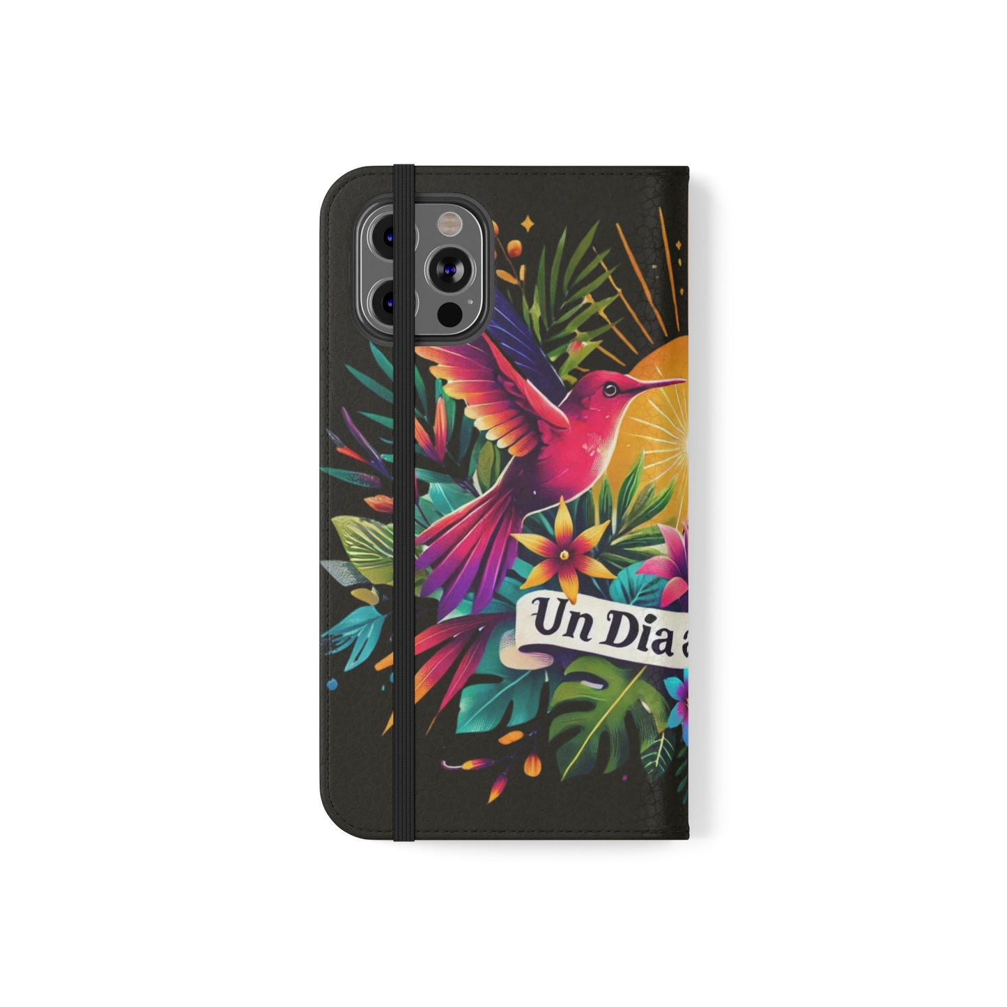 "Un Día a La Vez" Vibrant Midnight Flip Case