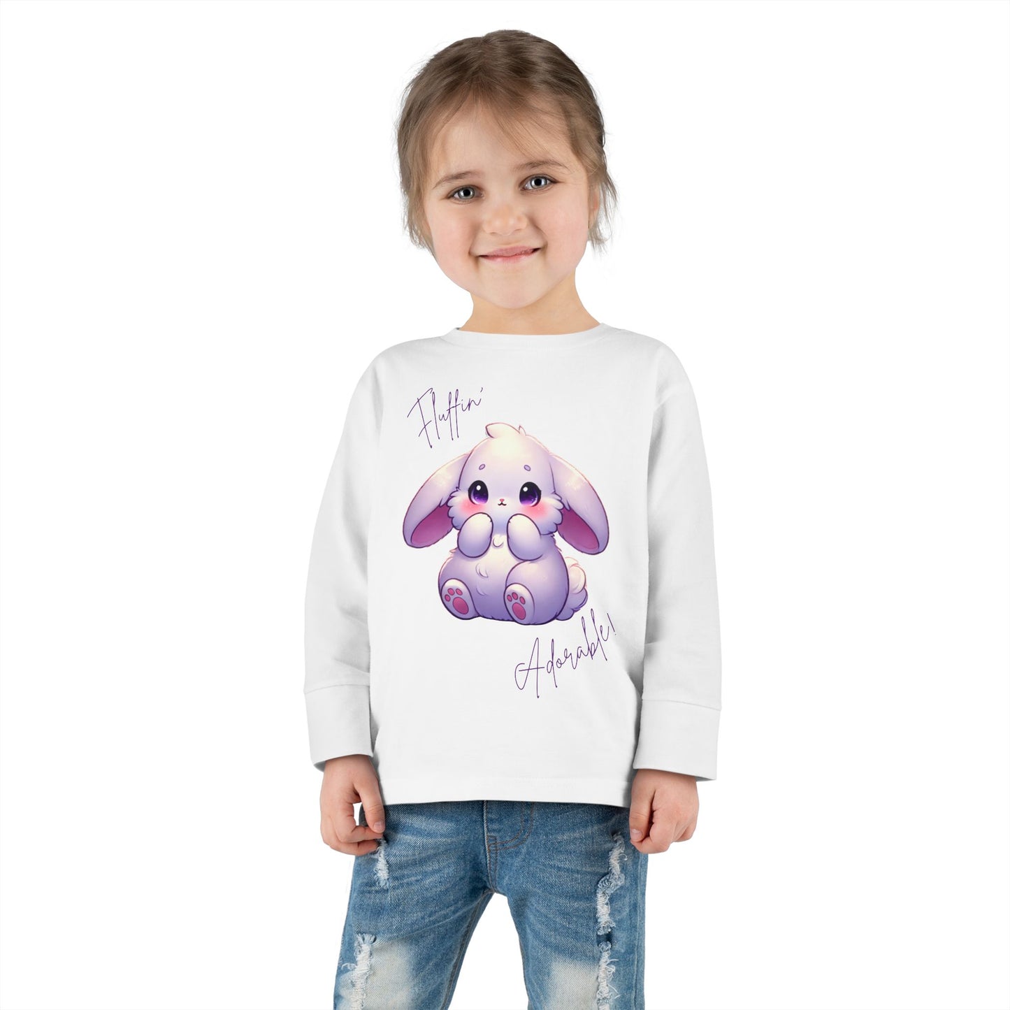 “Fluffin’ Adorable” – Toddler Long Sleeve Tee