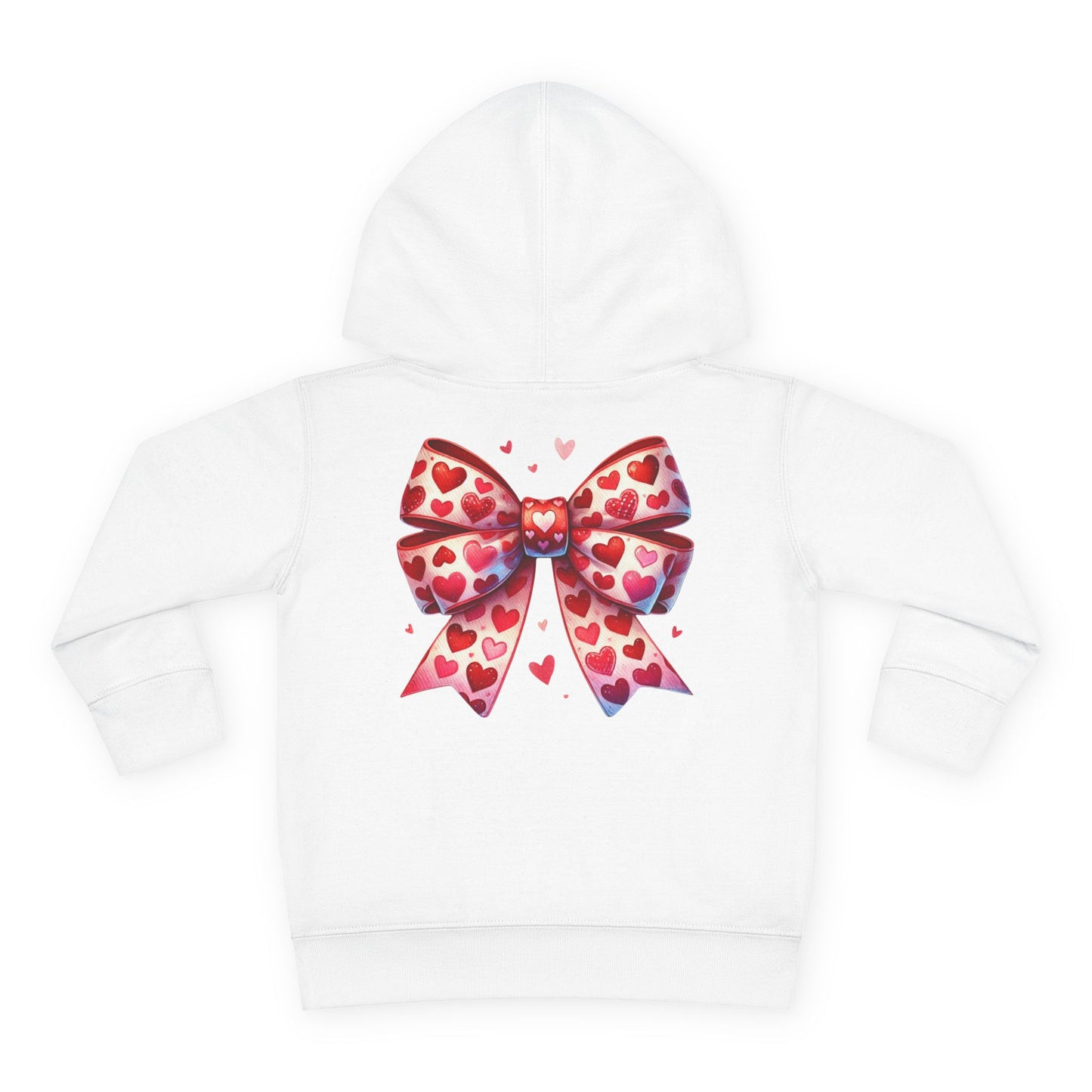 "Tied with Love" Heart Bow Toddler Hoodie