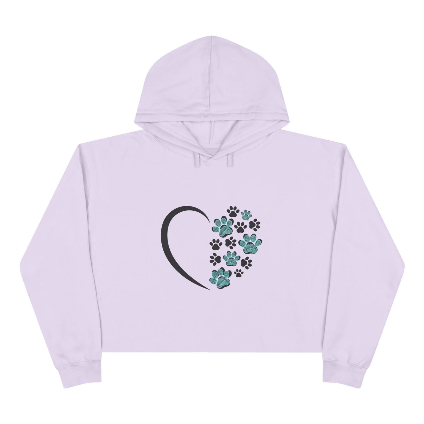 "Paws & Love" Cropped Hoodie