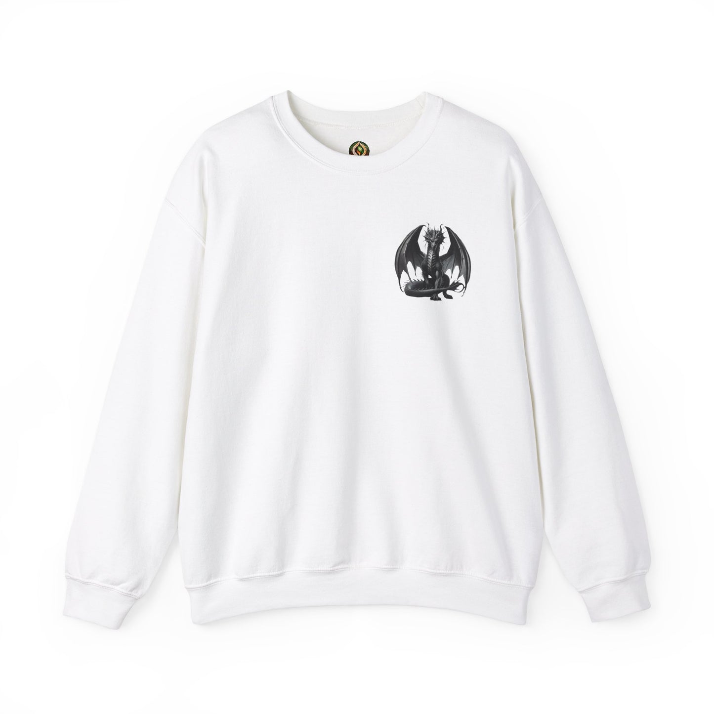 Dragon Emblem Unisex Crewneck Sweatshirt – Cozy Mythical Vibes 🐉