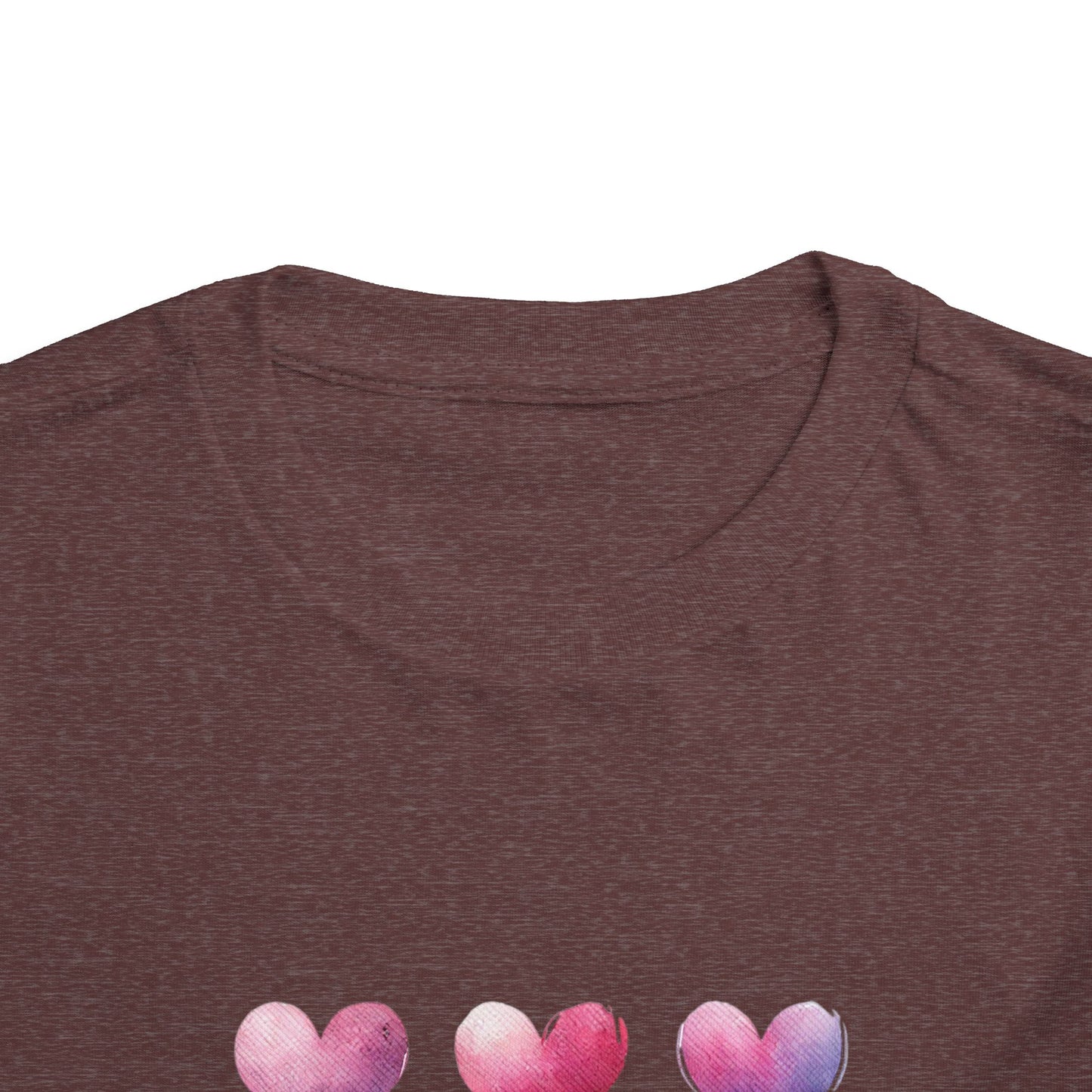 "Blush of Love" Watercolor Heart Toddler Tee