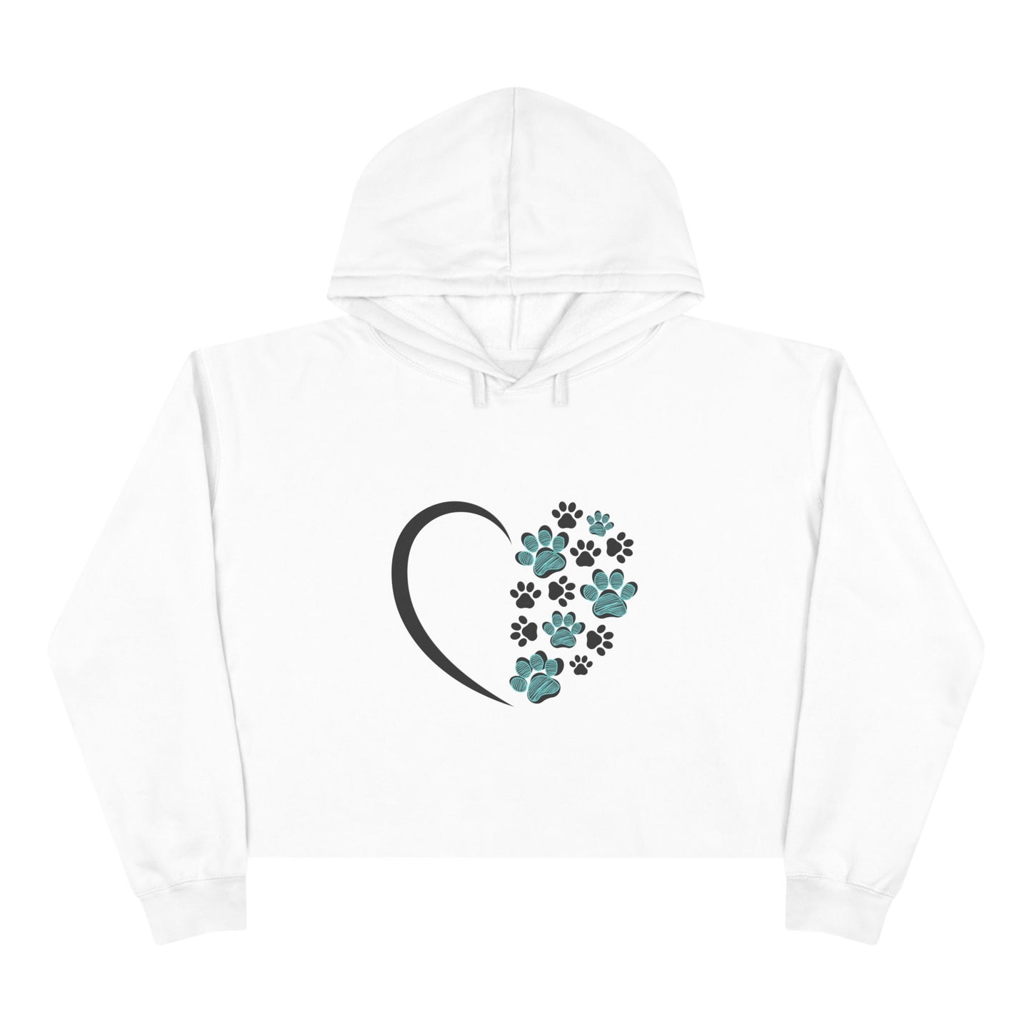 "Paws & Love" Cropped Hoodie