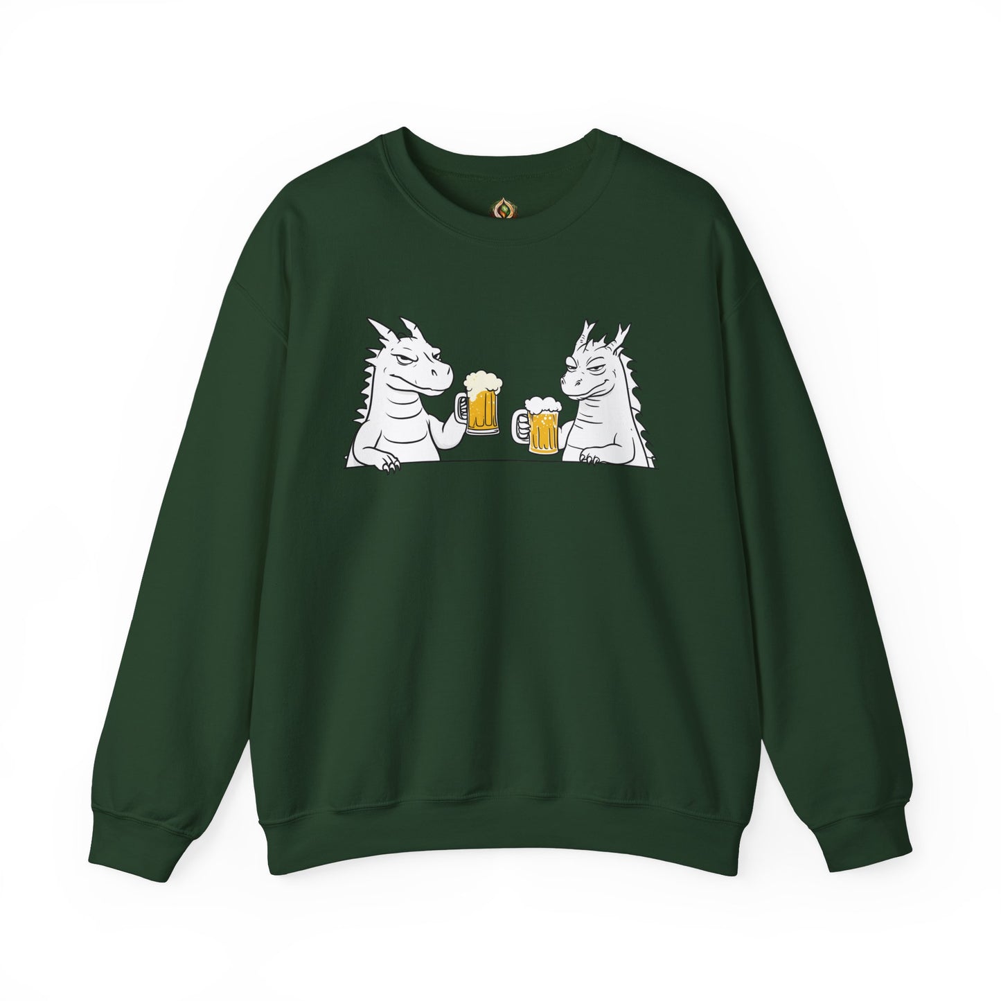 Dragon Cheers Crewneck Sweatshirt β Cozy, Quirky, and Brew-tiful π»π