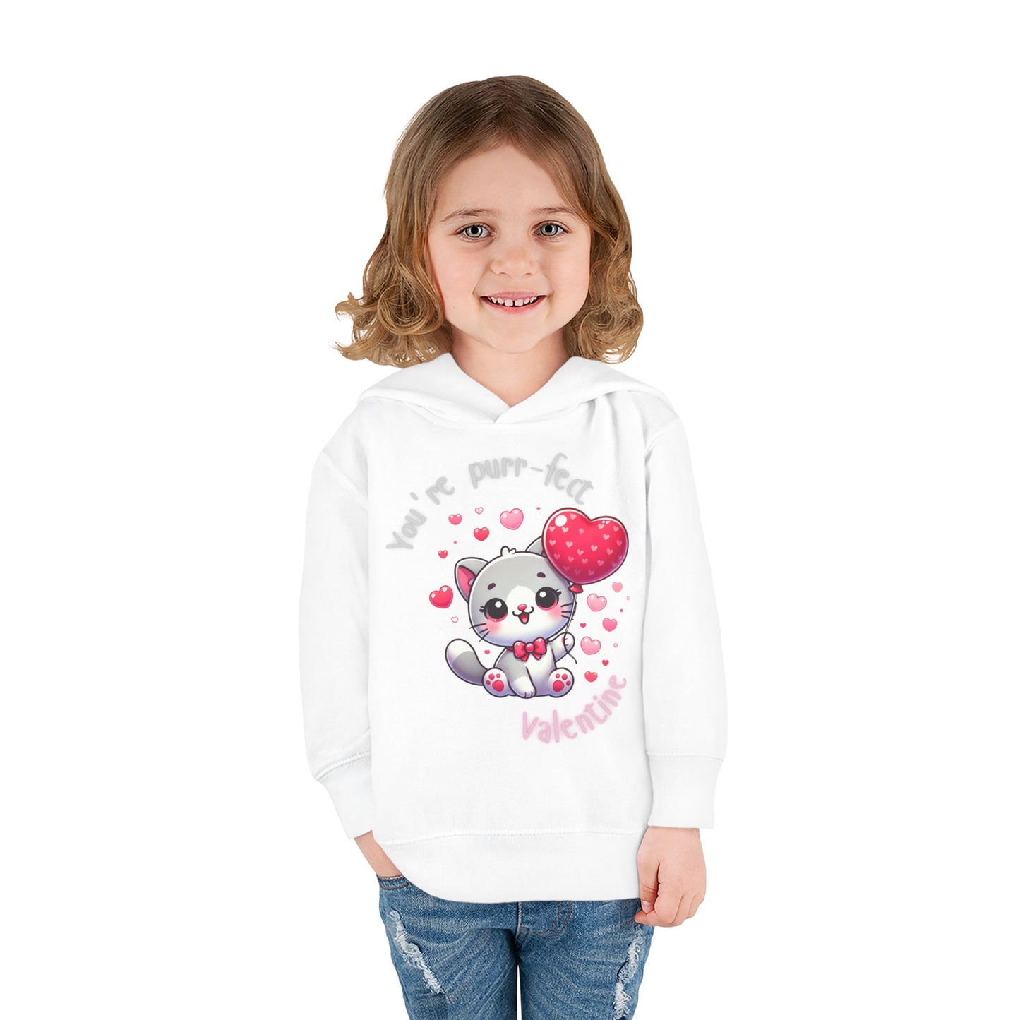 "You're Purr-fect, Valentine" Toddler Hoodie