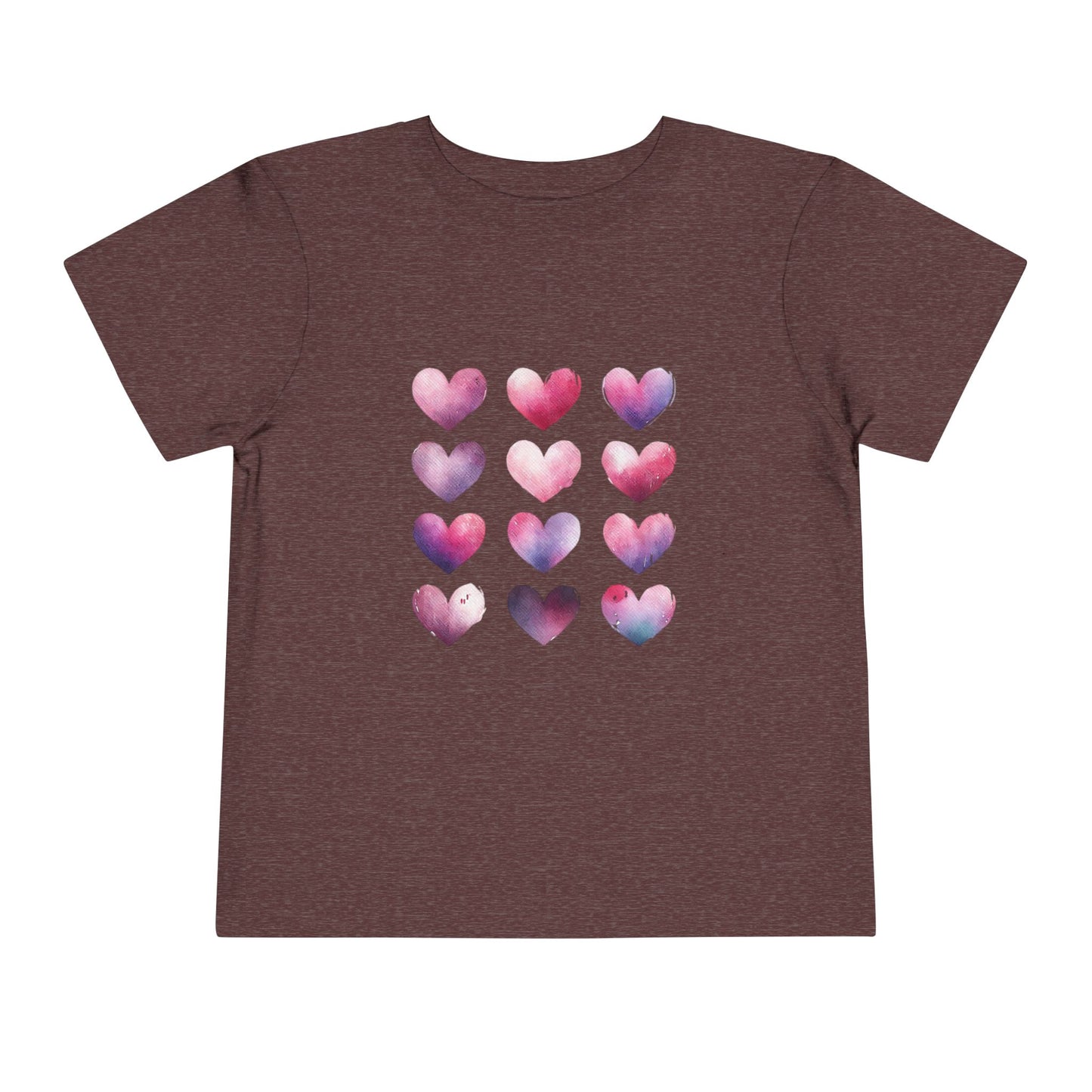 "Blush of Love" Watercolor Heart Toddler Tee