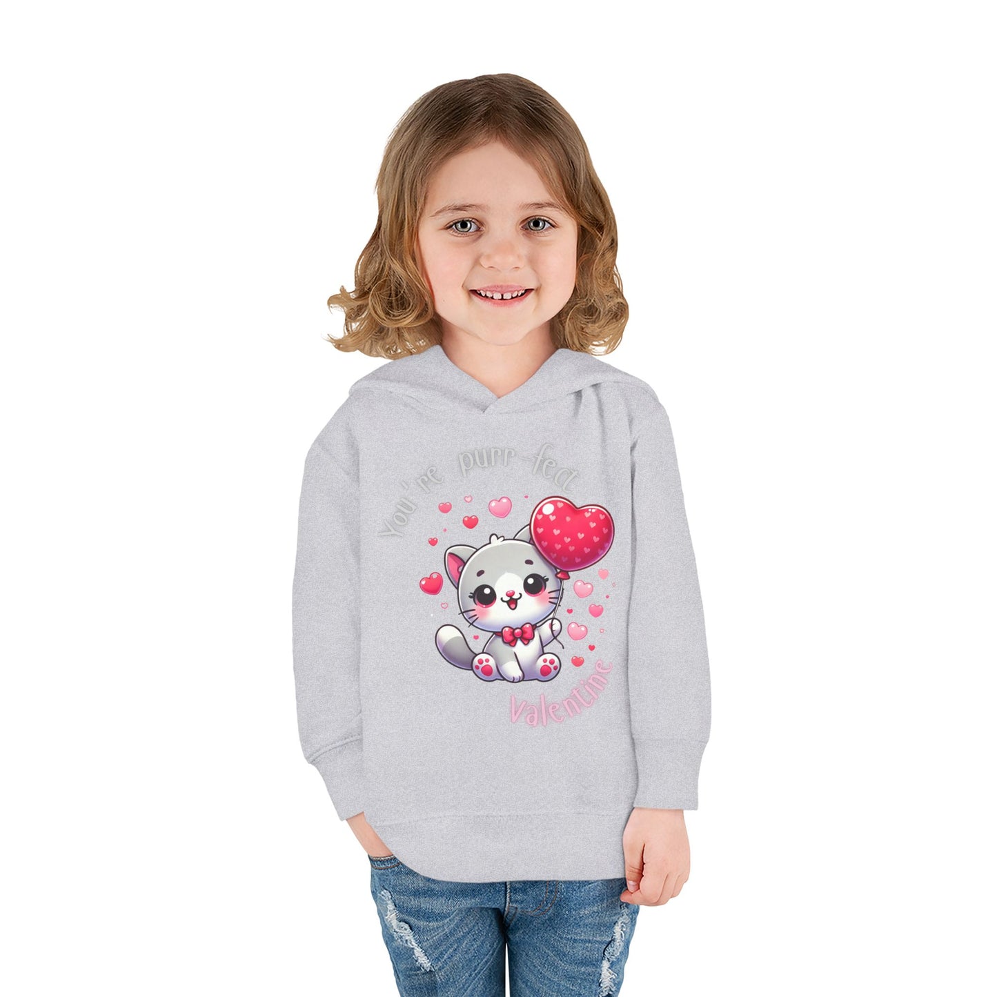 "You're Purr-fect, Valentine" Toddler Hoodie