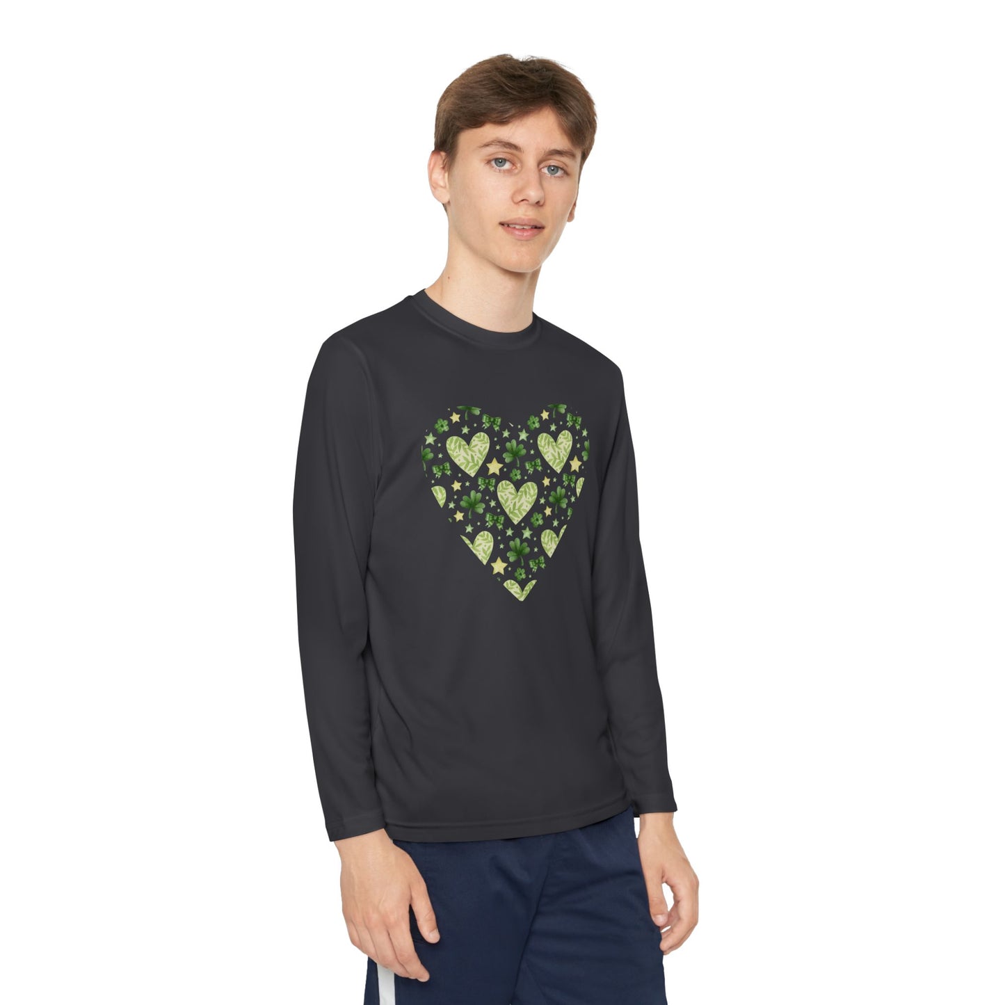 Lucky in Love ๐ Youth Long Sleeve Performance Tee