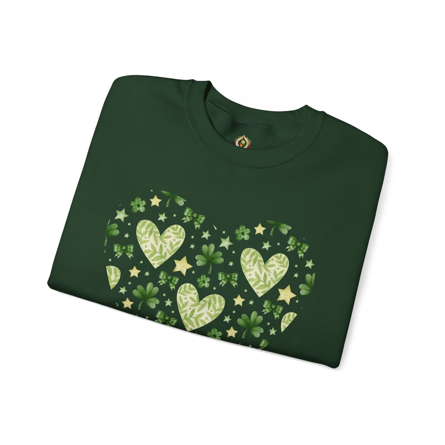 Lucky in Love 🍀💚 St. Patrick’s Day Heart Crewneck Sweatshirt