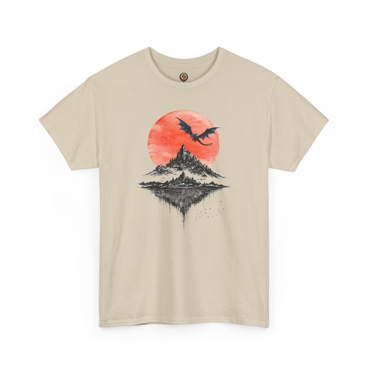 Rising Shadows 🌙 Dragon & Mountain Graphic Unisex Tee