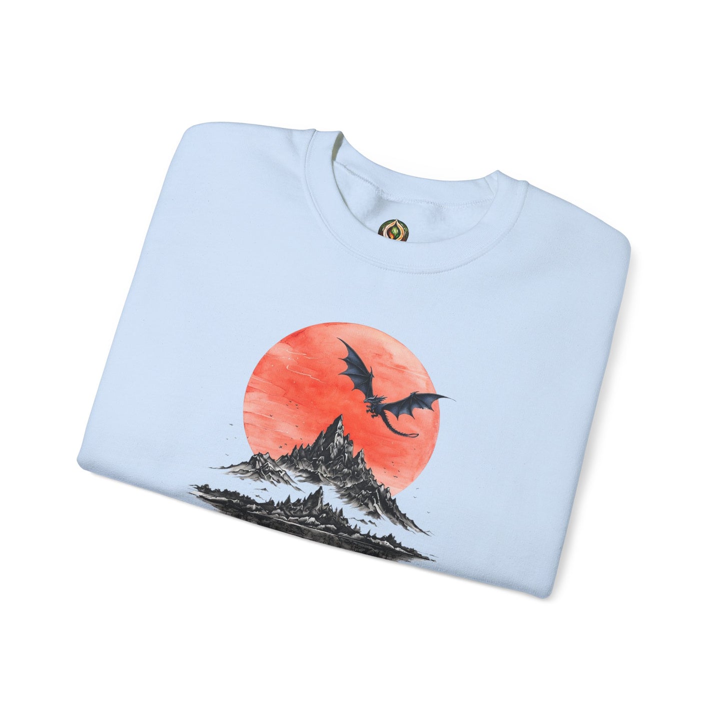 Rising Shadows 🌙 Dragon & Mountain Crewneck Sweatshirt