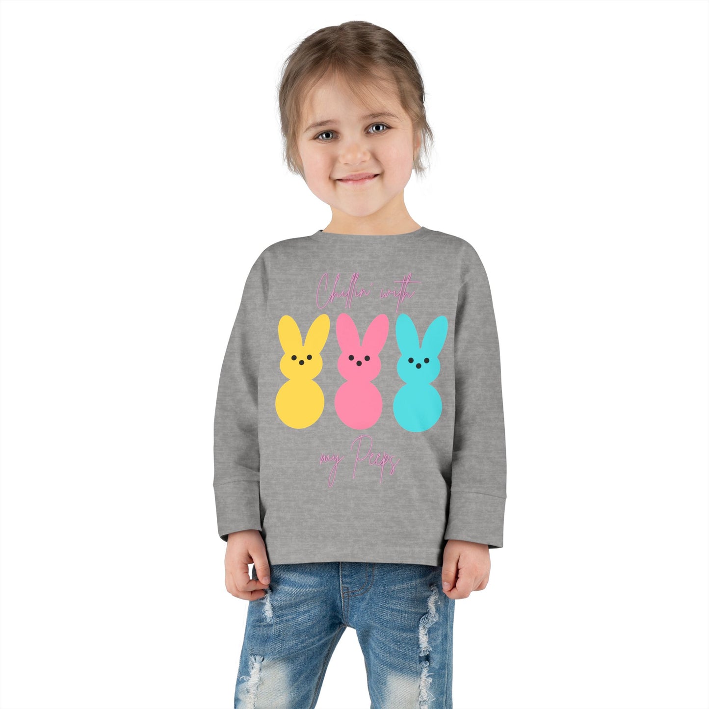 “Chillin’ with My Peeps” – Toddler Long Sleeve Tee