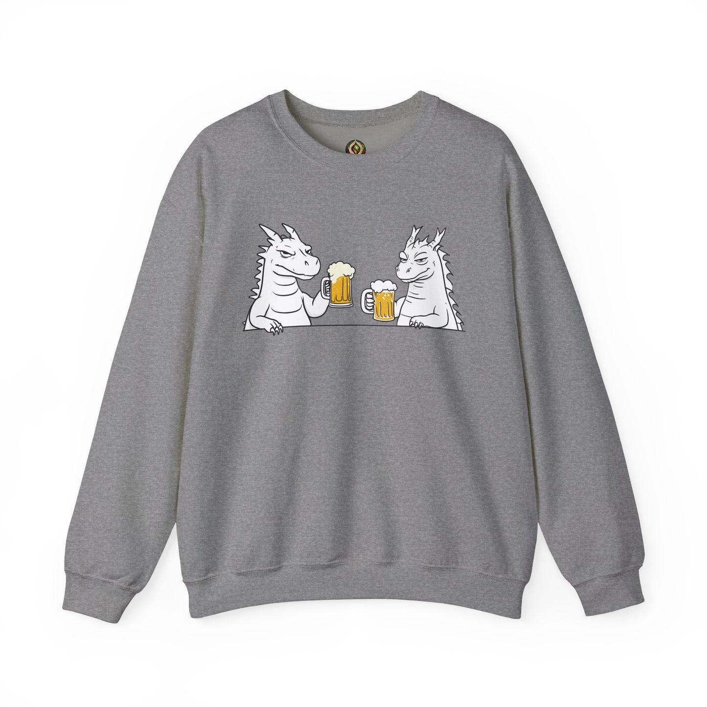 Dragon Cheers Crewneck Sweatshirt β Cozy, Quirky, and Brew-tiful π»π