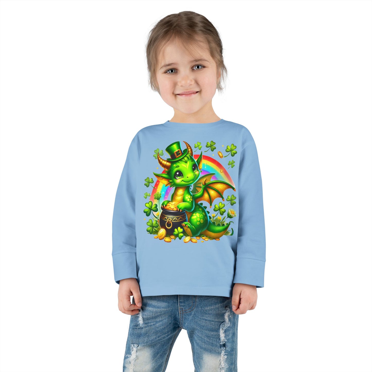 Lucky Little Dragon π Toddler Long Sleeve Tee