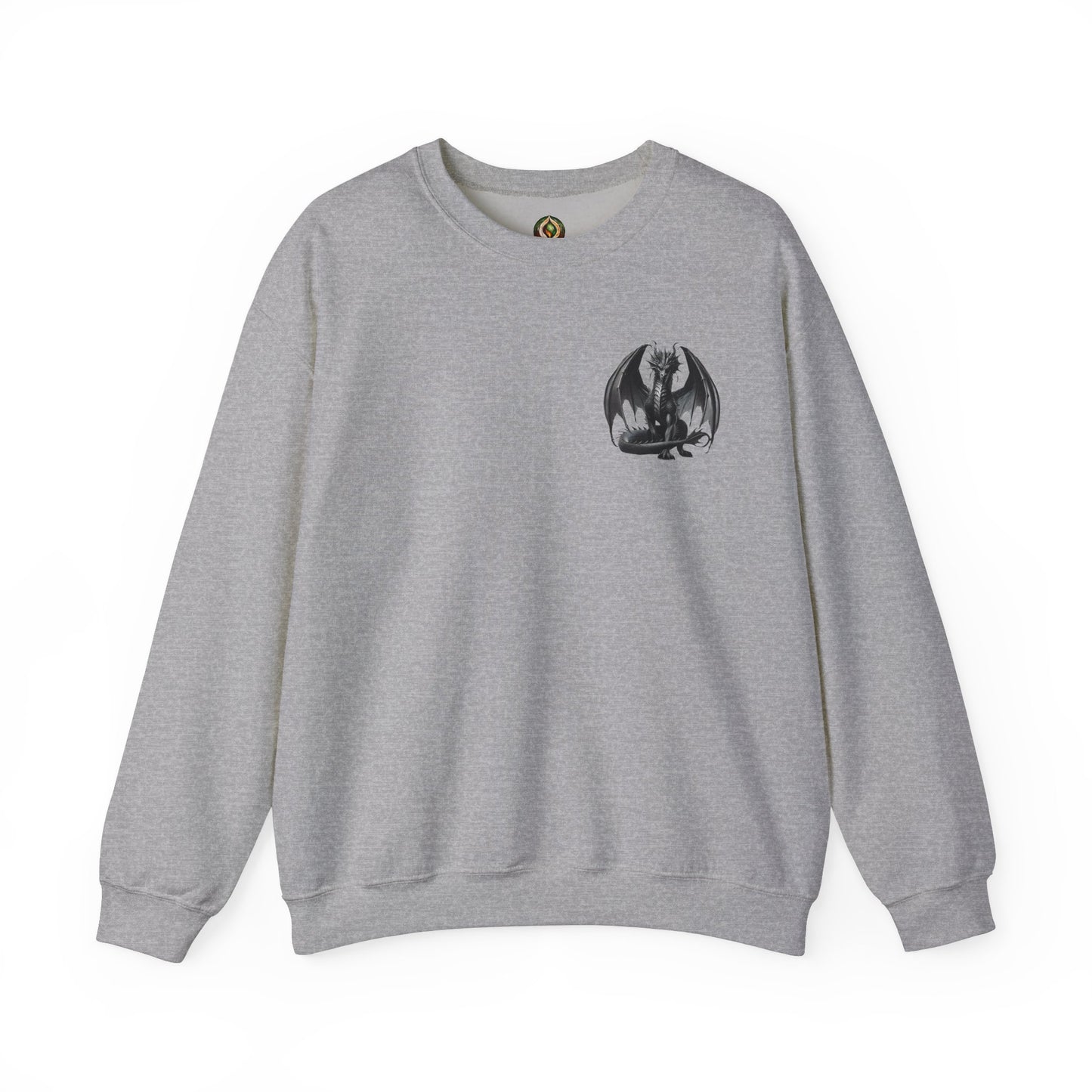 Dragon Emblem Unisex Crewneck Sweatshirt – Cozy Mythical Vibes 🐉