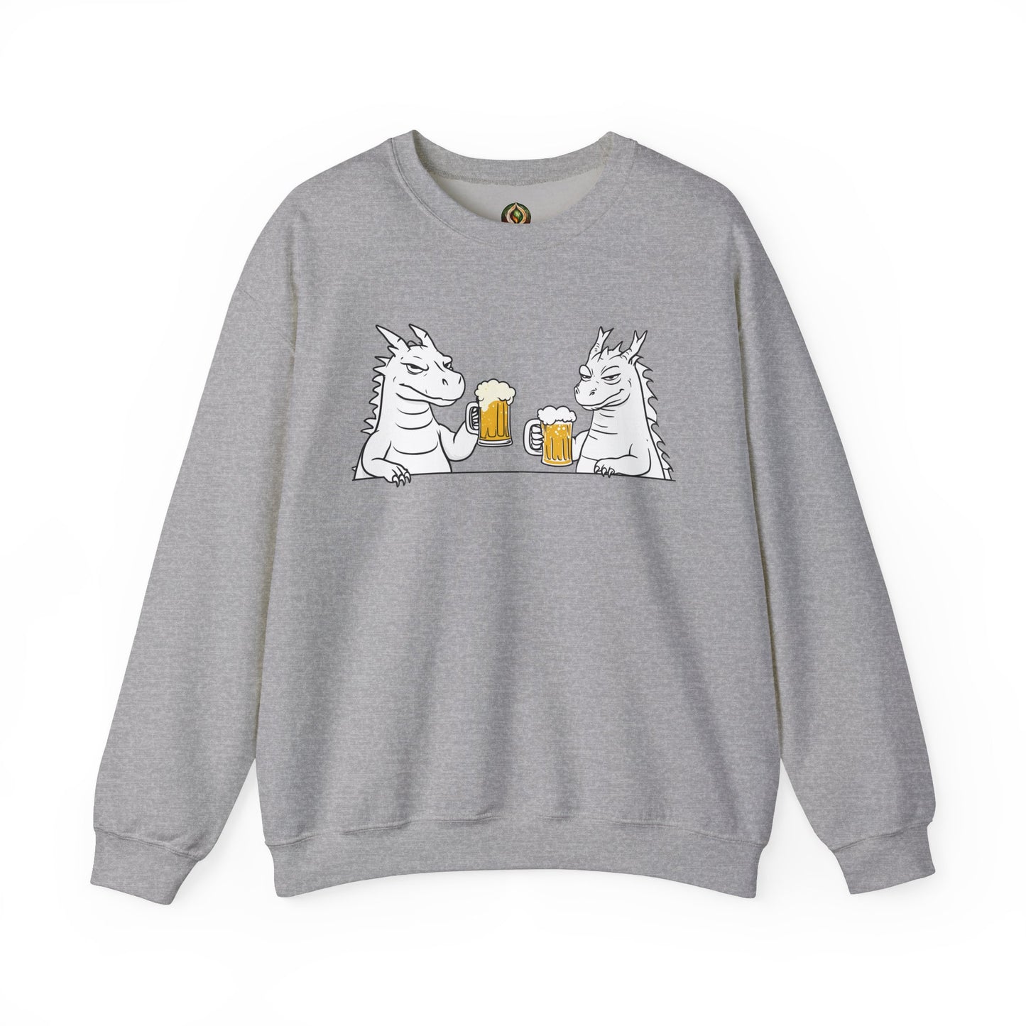 Dragon Cheers Crewneck Sweatshirt β Cozy, Quirky, and Brew-tiful π»π