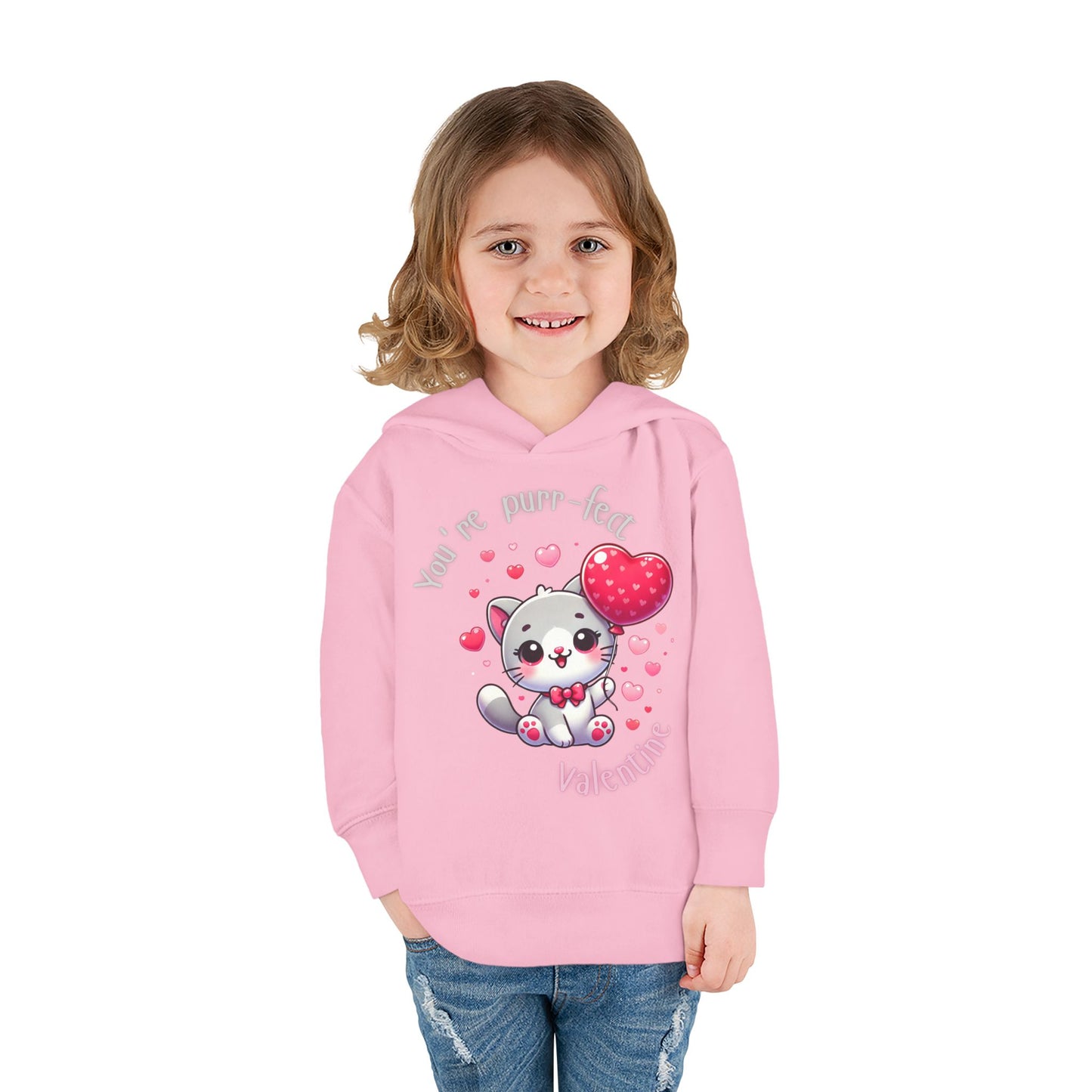 "You're Purr-fect, Valentine" Toddler Hoodie