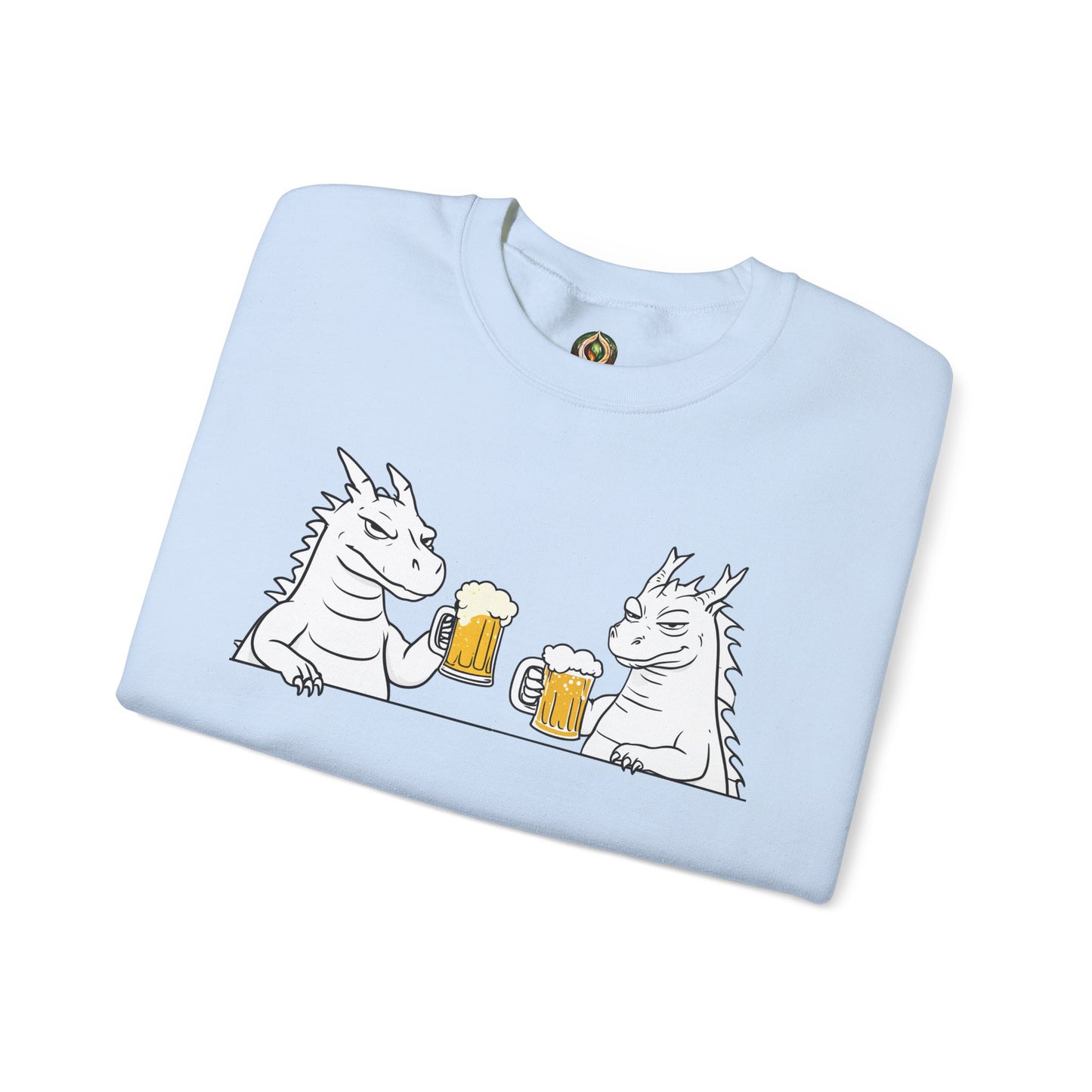 Dragon Cheers Crewneck Sweatshirt β Cozy, Quirky, and Brew-tiful π»π