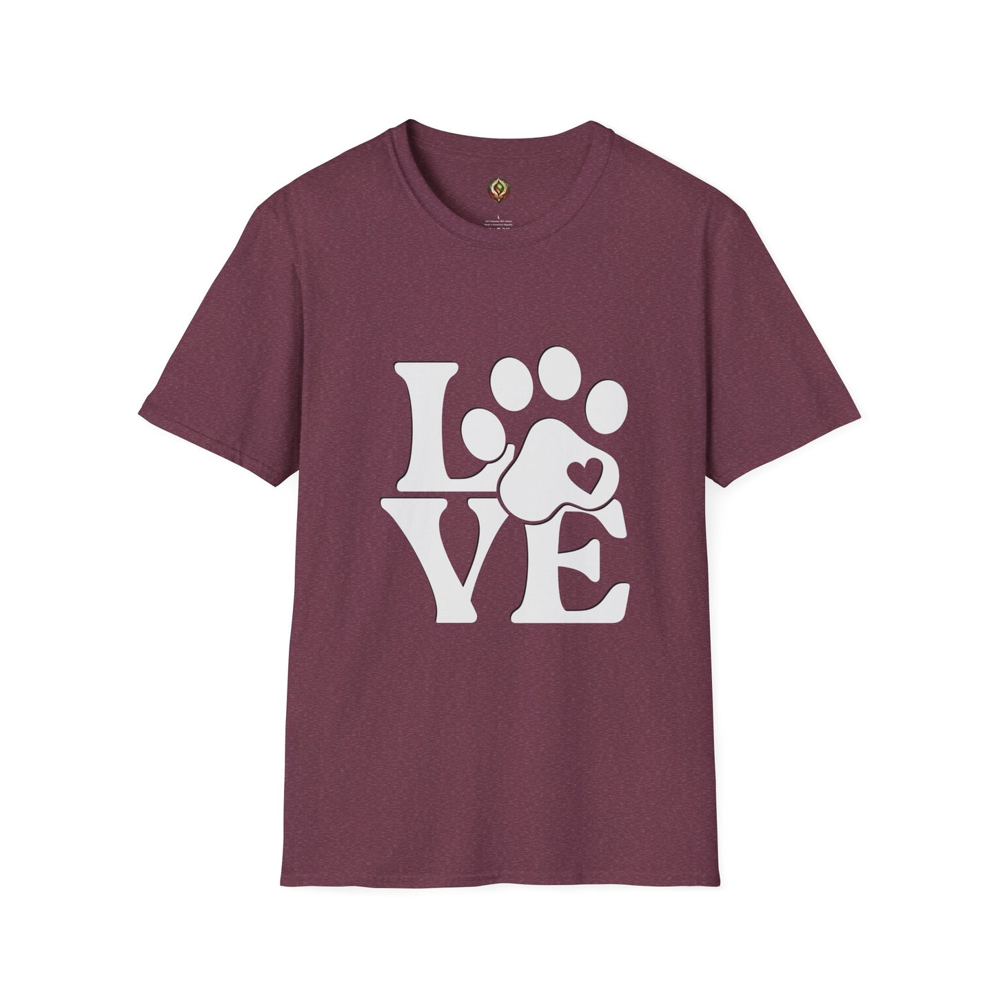 LOVE Paw Print Unisex Softstyle T-Shirt