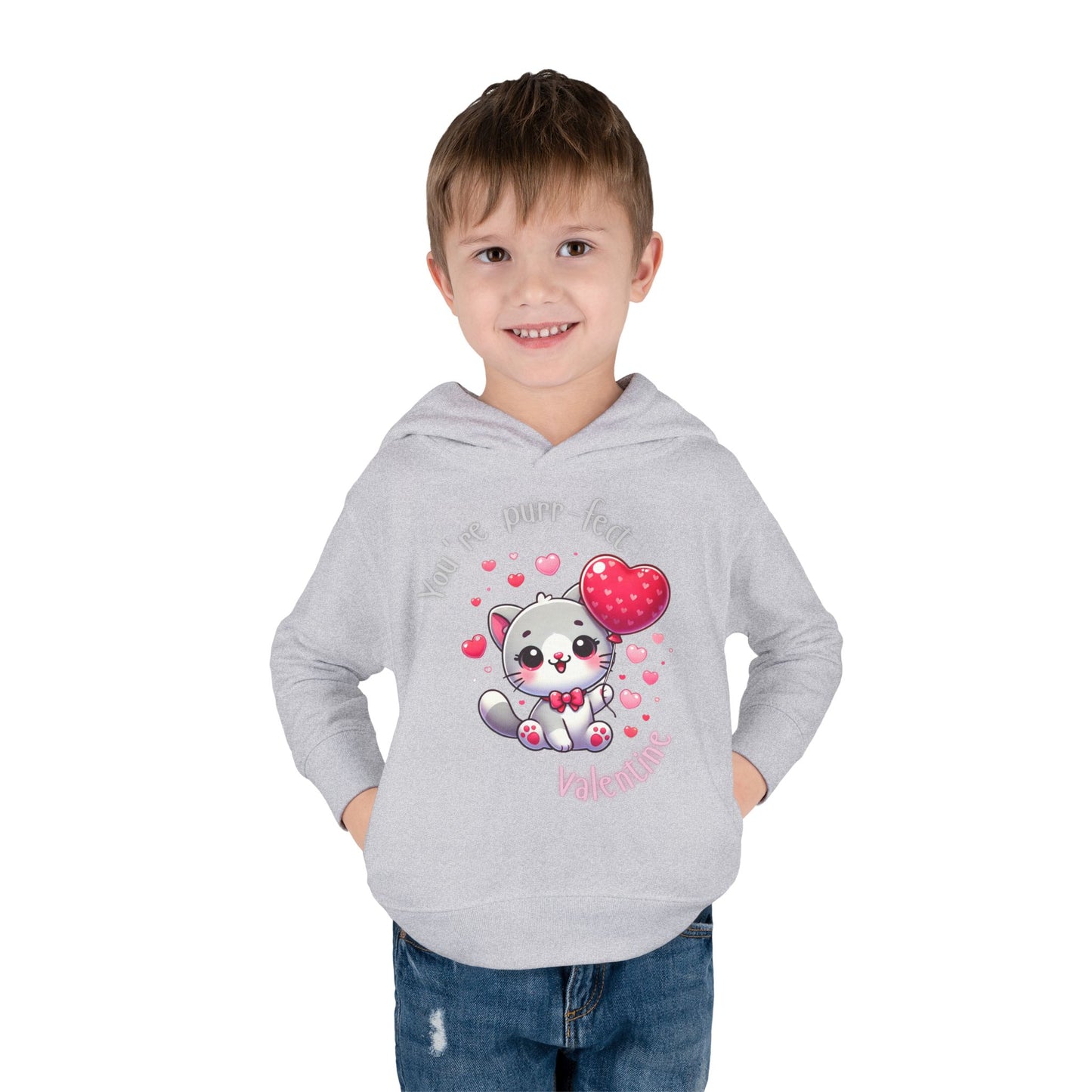 "You're Purr-fect, Valentine" Toddler Hoodie