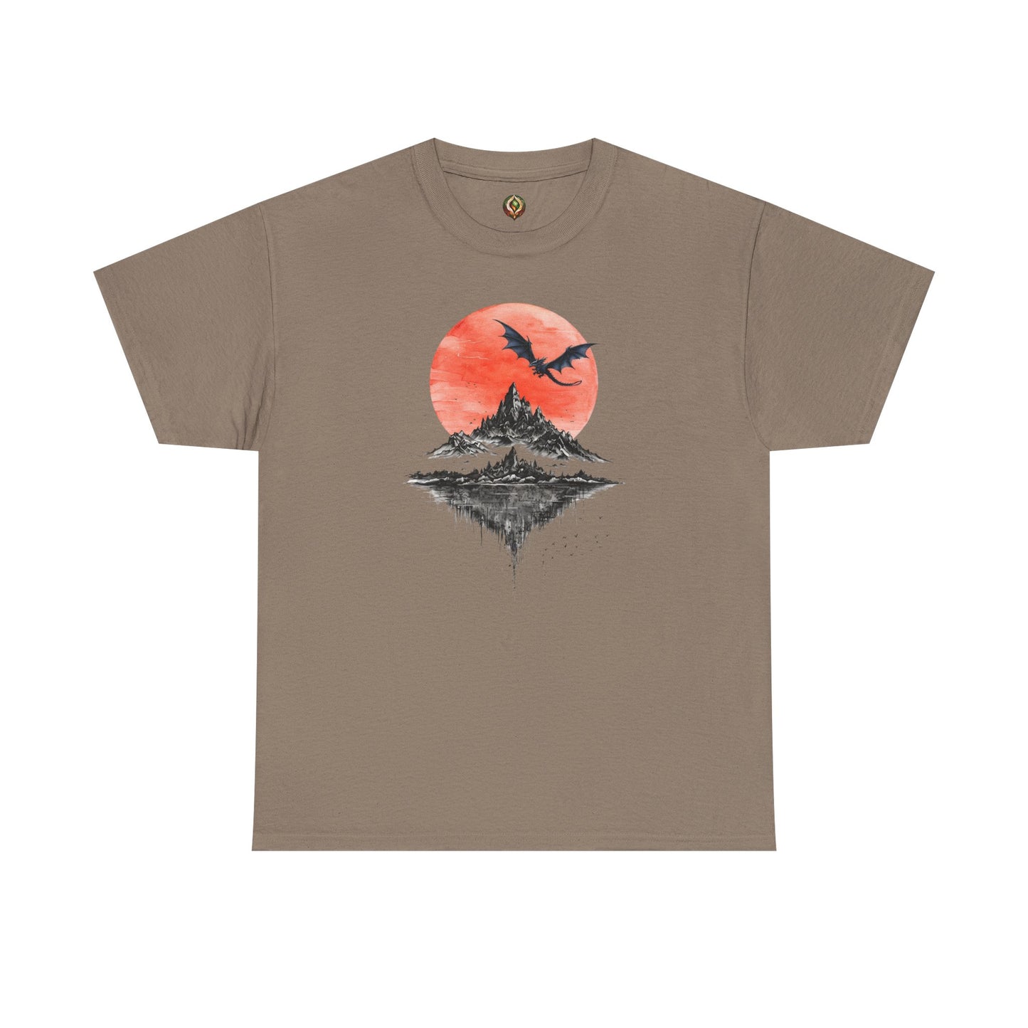 Rising Shadows 🌙 Dragon & Mountain Graphic Unisex Tee