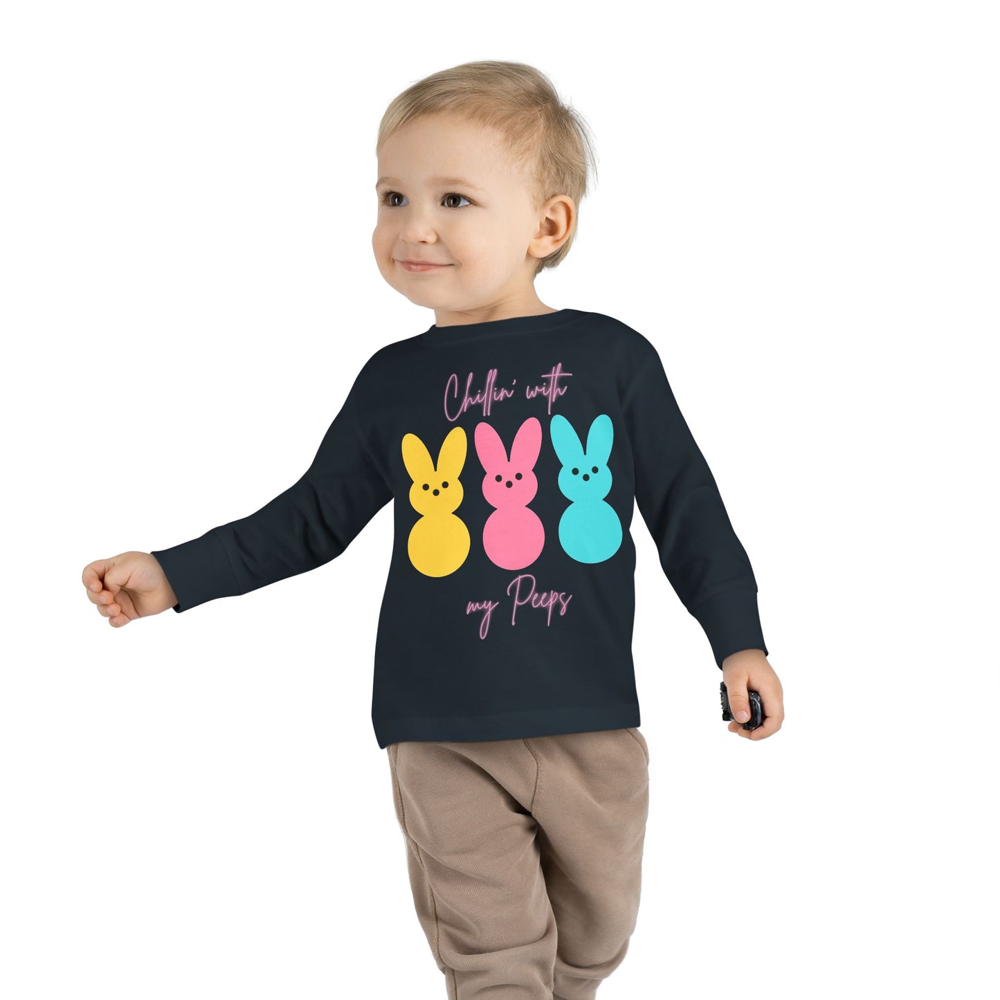 “Chillin’ with My Peeps” – Toddler Long Sleeve Tee