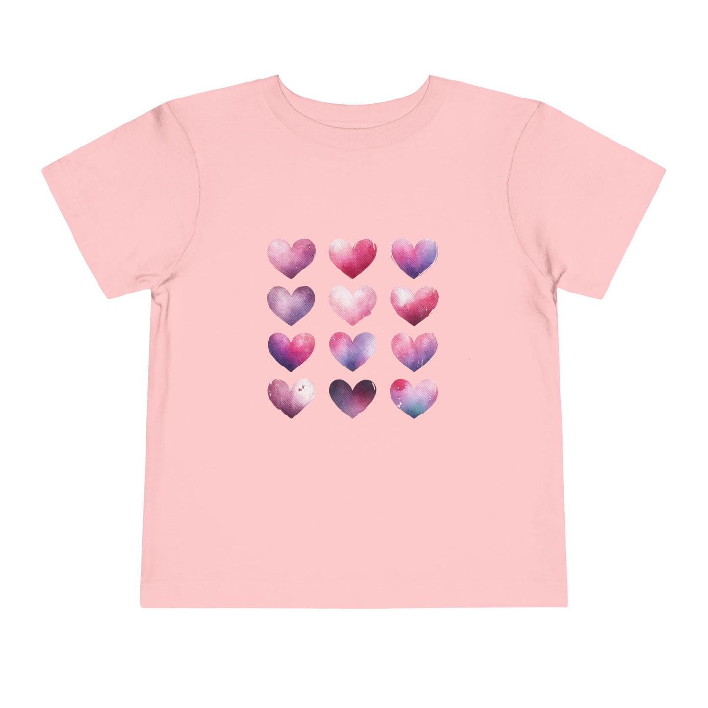 "Blush of Love" Watercolor Heart Toddler Tee