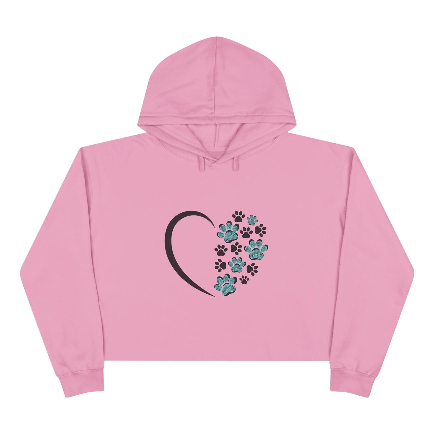 "Paws & Love" Cropped Hoodie
