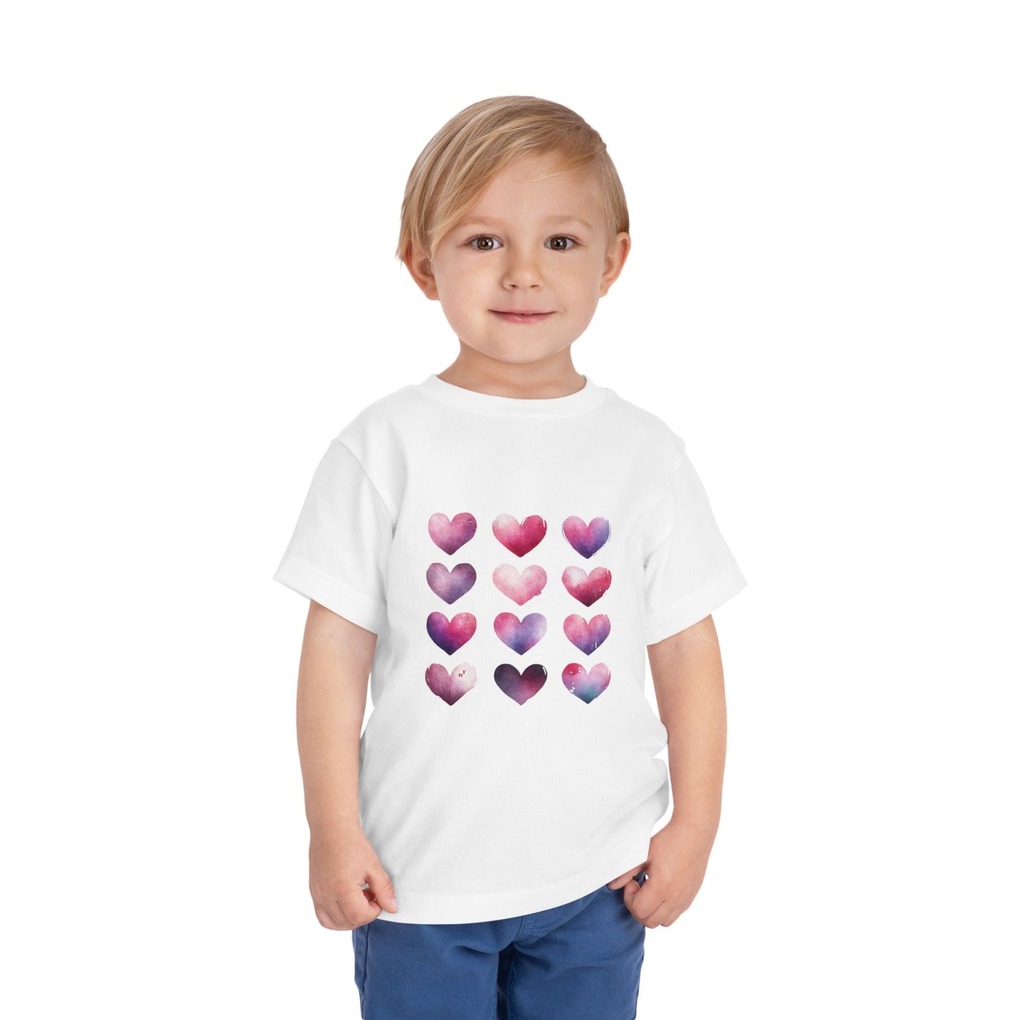 "Blush of Love" Watercolor Heart Toddler Tee