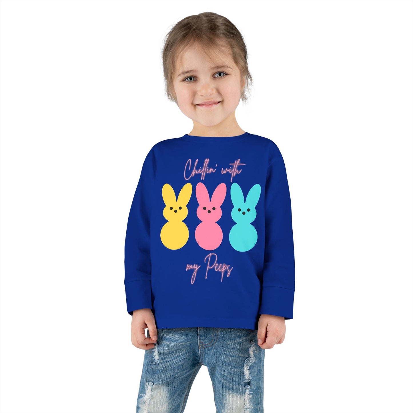 “Chillin’ with My Peeps” – Toddler Long Sleeve Tee