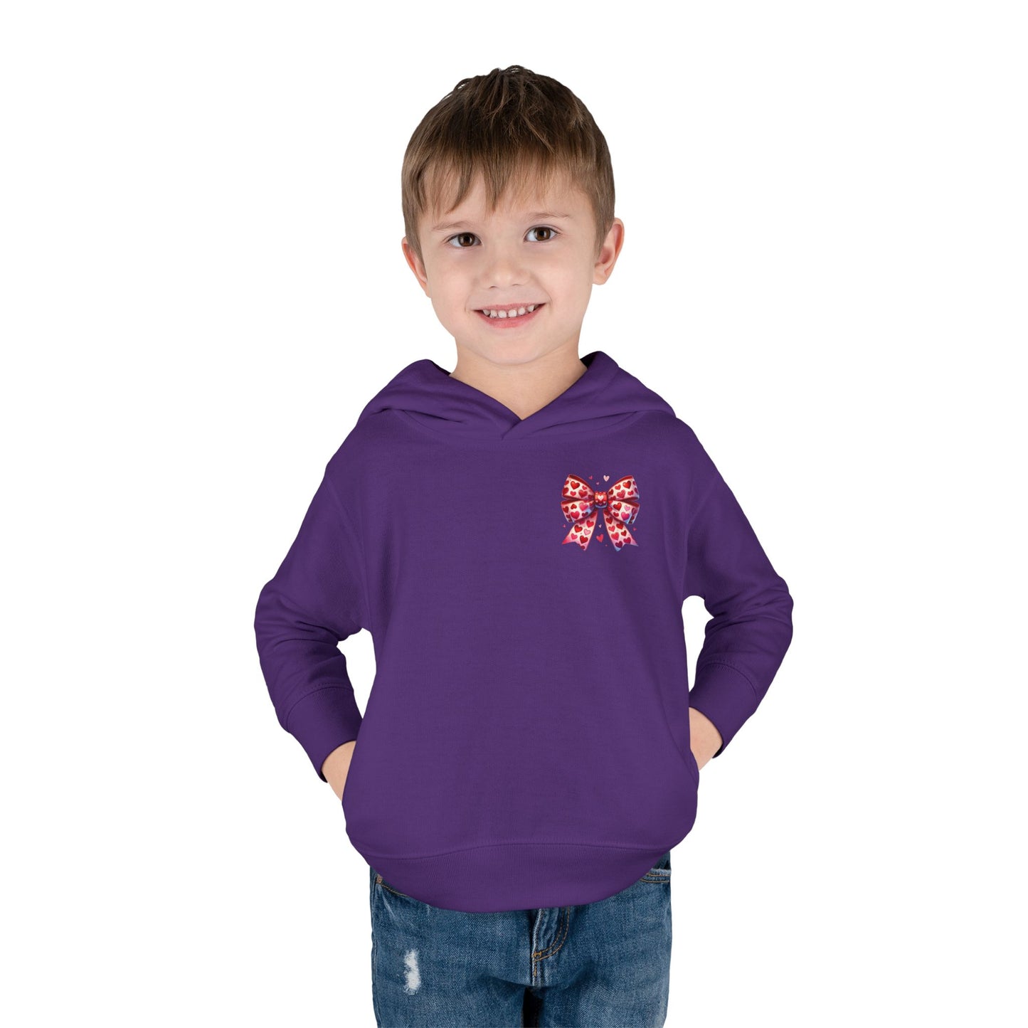 "Tied with Love" Heart Bow Toddler Hoodie