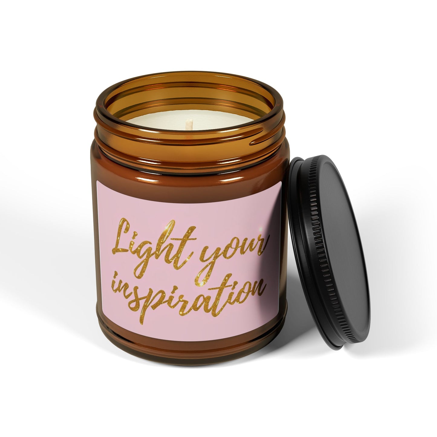 "Light Your Inspiration" Amber Jar Scented Candle