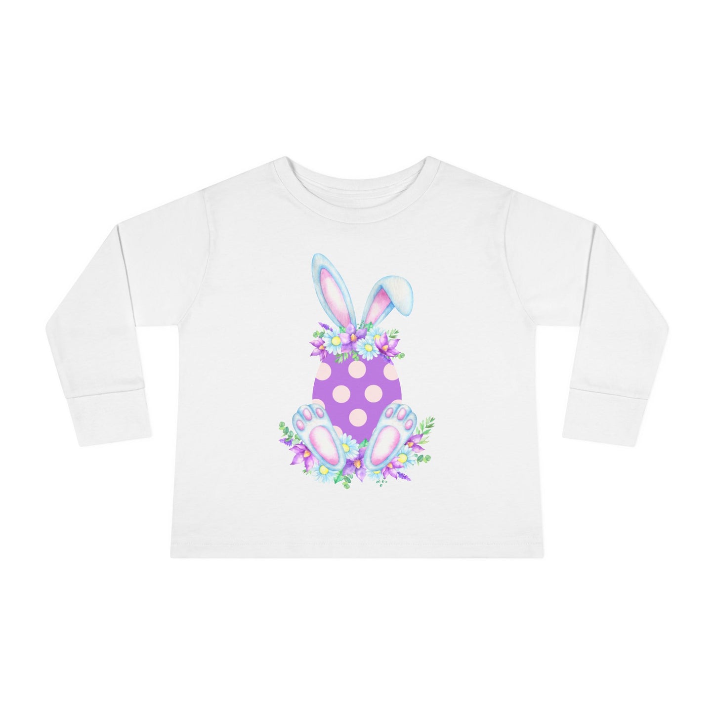 Purple Polka Dot Bunny β Toddler Long Sleeve Tee ππ