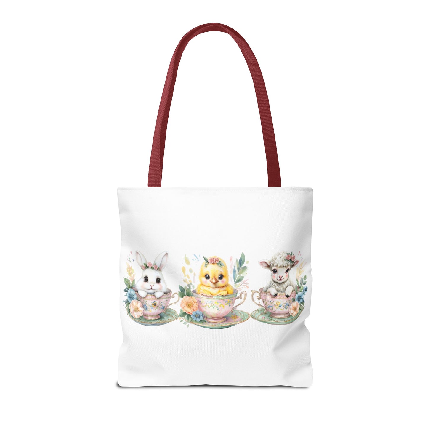 “Springtime Sippers” – Easter Teacup Cuties Tote Bag 🐰🐣🐑