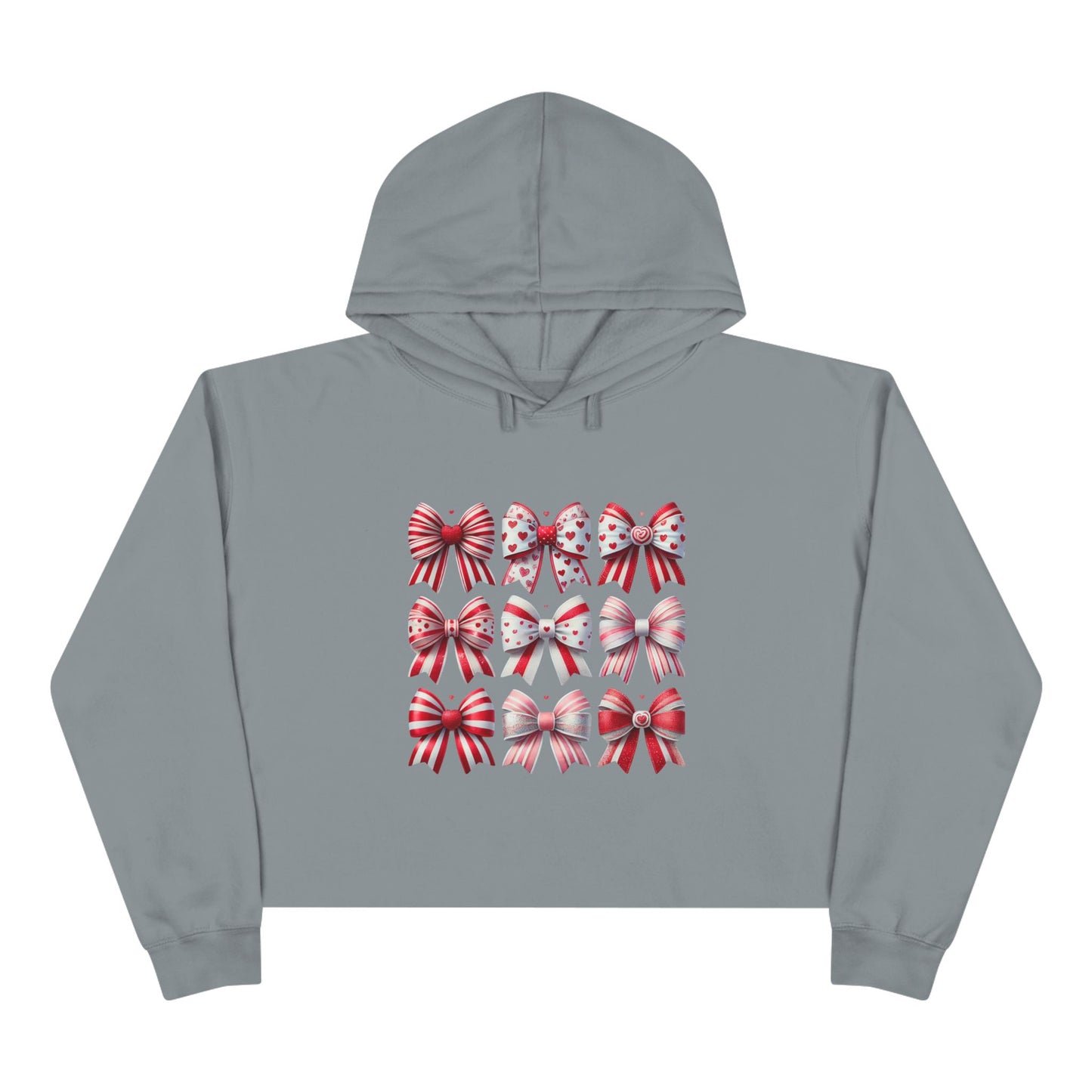 "Bowtifully Festive" Cropped Hoodie