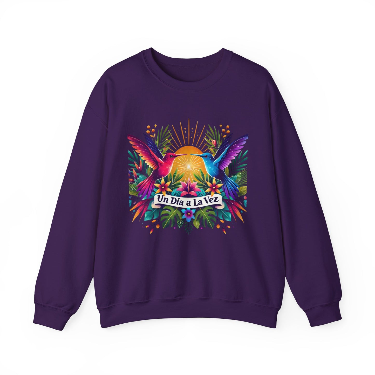 "Un Día a La Vez" Tropical Sunrise Crewneck Sweatshirt