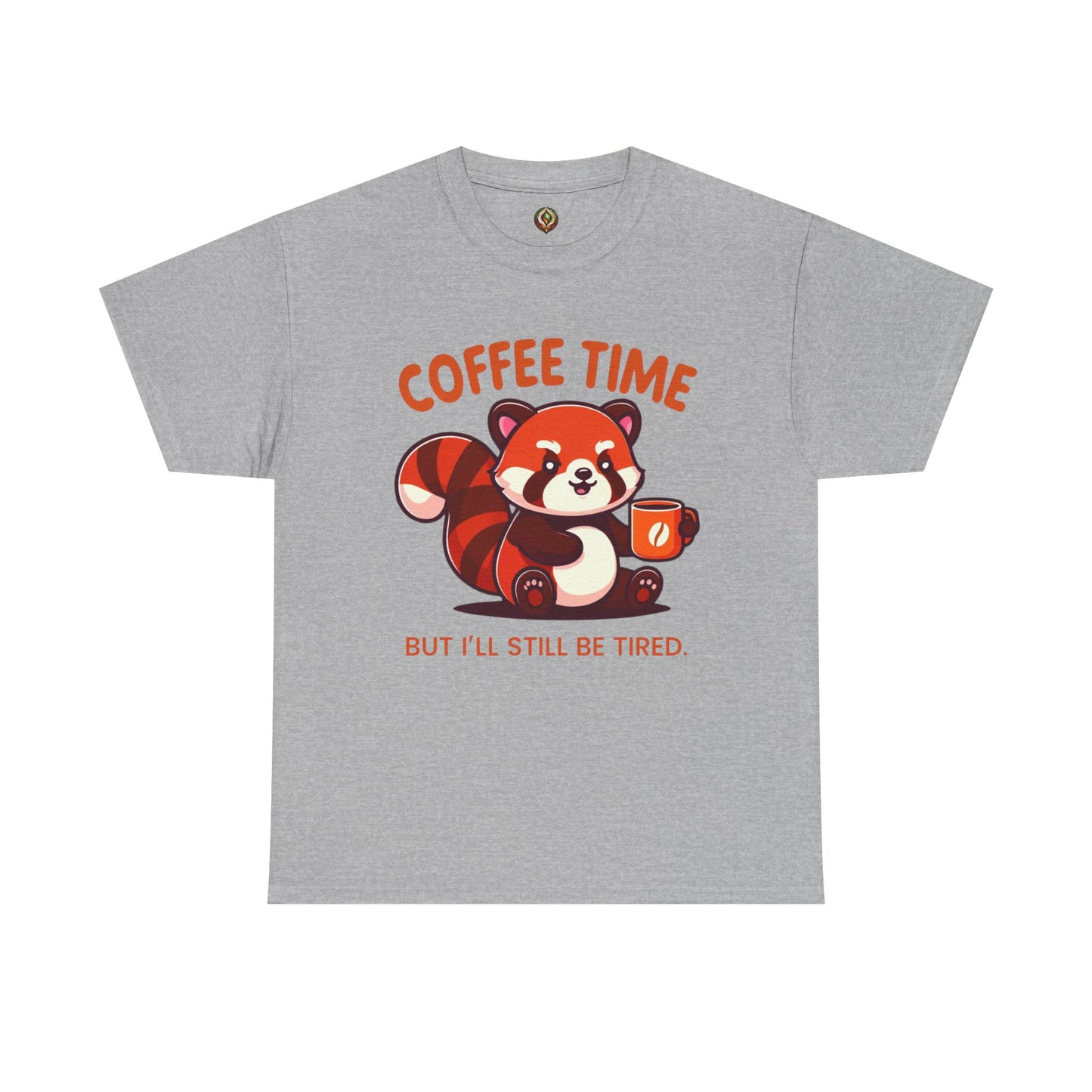 Coffee Time Red Panda Unisex T-Shirt β Cozy, Caffeinated, & Still Tired