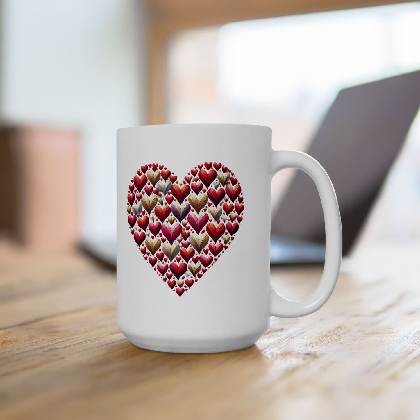 Heart Full of Love Ceramic Mug, (11oz, 15oz)